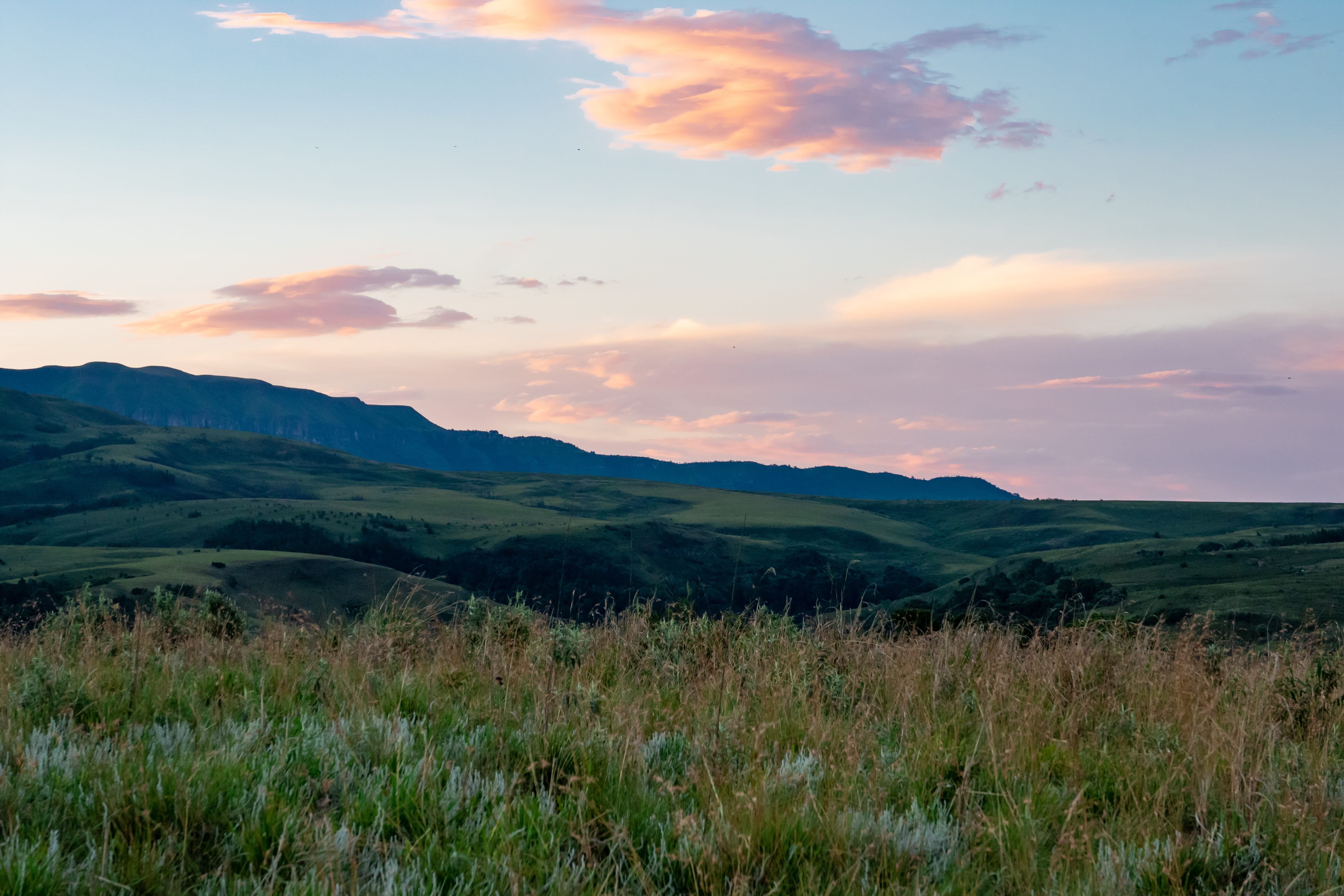 5K, growth, cloud - sky, backlit, nature, no people, dawn, scenic, cloudy, hill, tranquility, summer, outdoors, scenics - nature, daylight, clouds, grass, HD Wallpaper