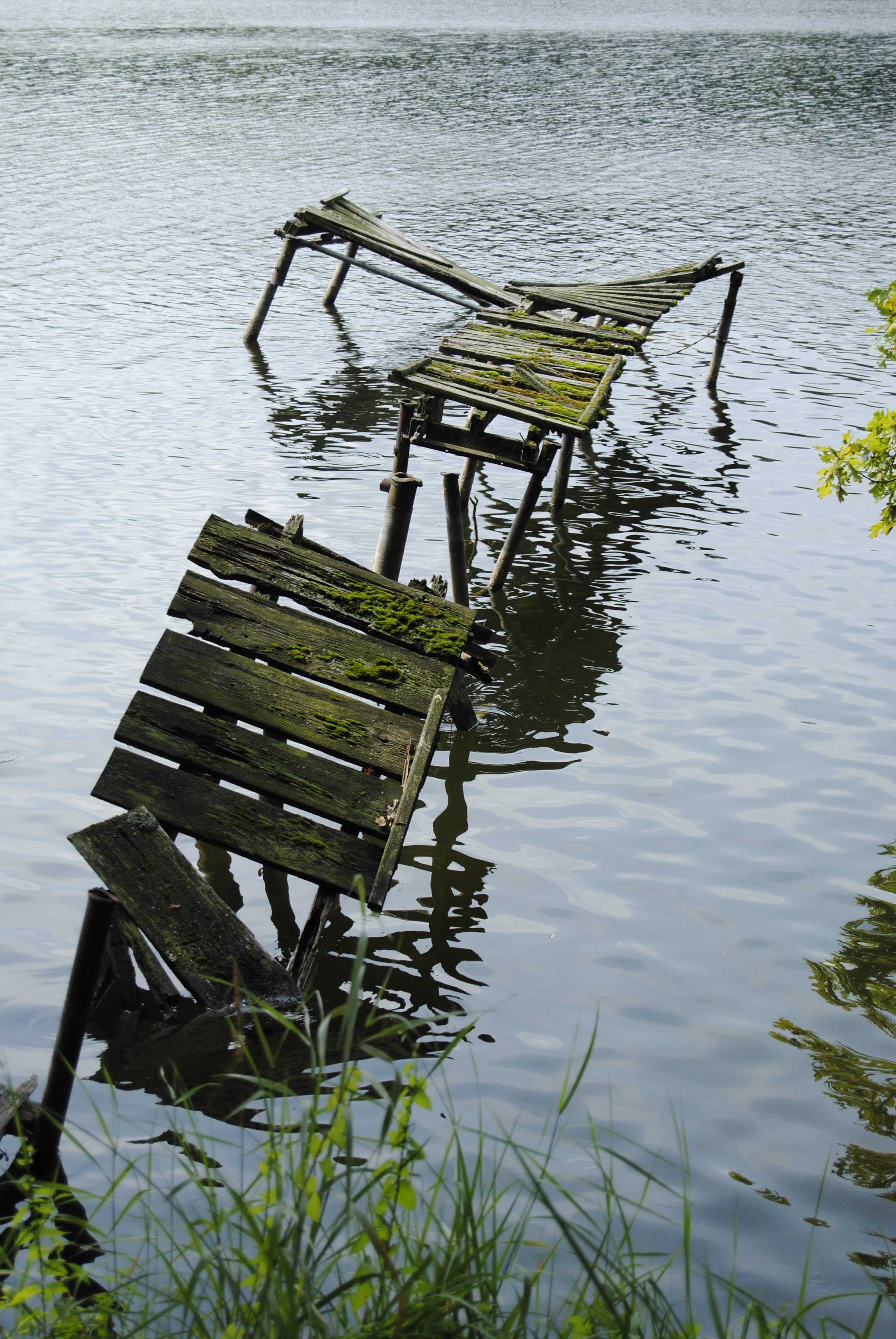 Water, abandoned, timmendorf, bank, day, mirroring, beauty in nature, sky, high angle view, landscape, Lake, river, bavaria, boat house, non-urban scene, Phone HD Wallpaper