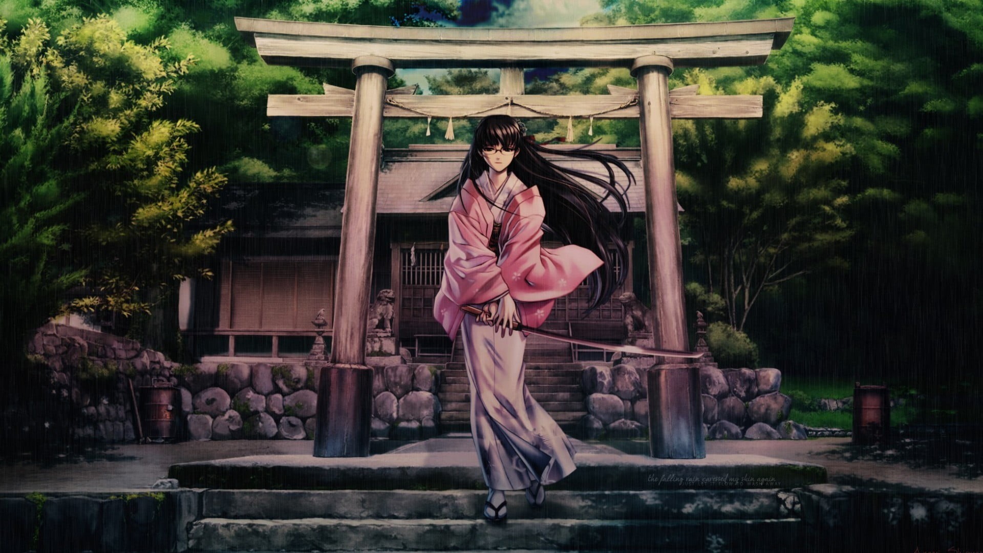 anime, day, full length, architecture, haired, leisure activity, beautiful woman, Black Lagoon, one person, fashion, outdoors, tree, clothing, pink color, HD Wallpaper