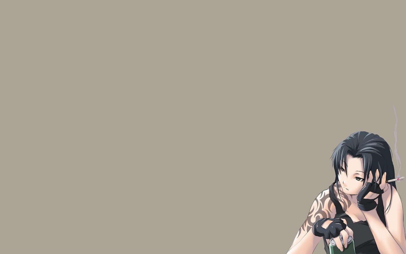 cigarette, adult, women, real people, standing, 720P, black lagoon, one person, young adult, human body part, copy space, female, waist up, hair, revy, HD Wallpaper