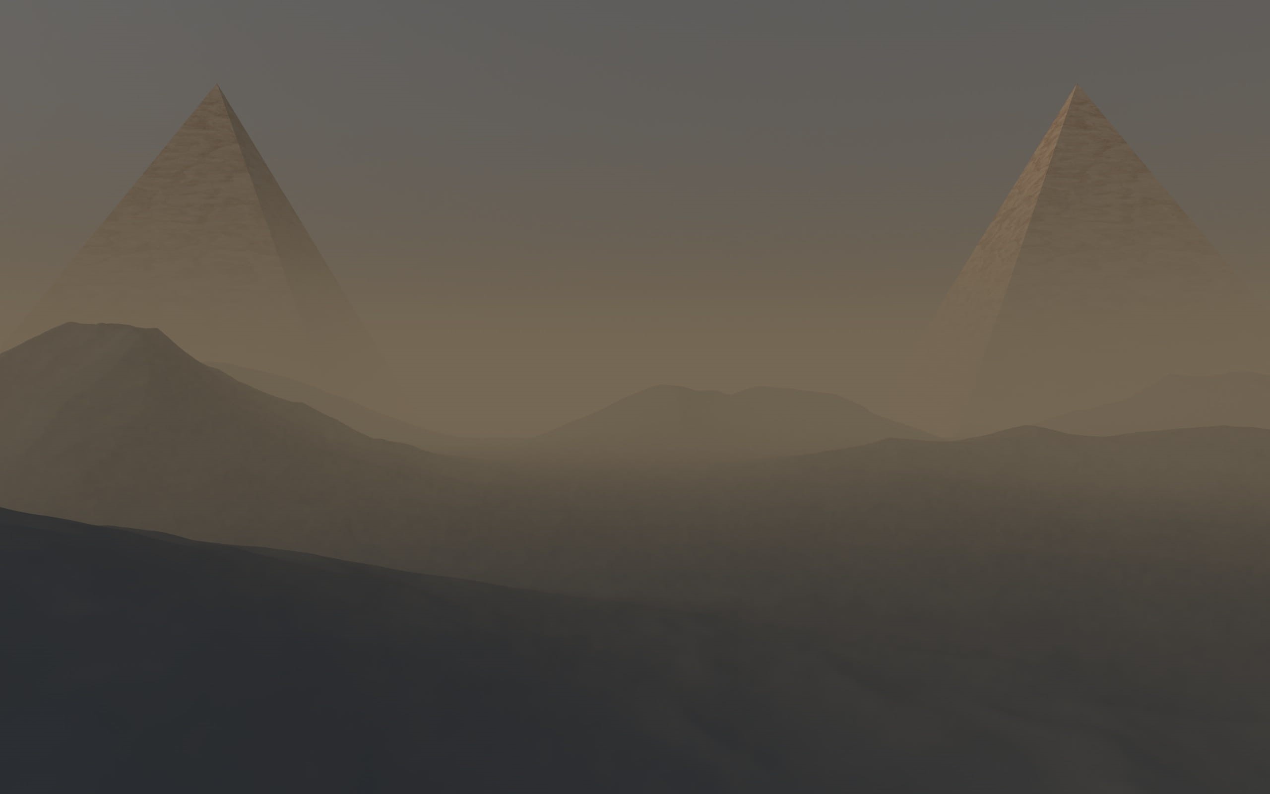 sandstorm, tranquil scene, the past, architecture, sand, ancient civilization, clear sky, storm, building exterior, shape, 2K, history, no people, pyramids, HD Wallpaper