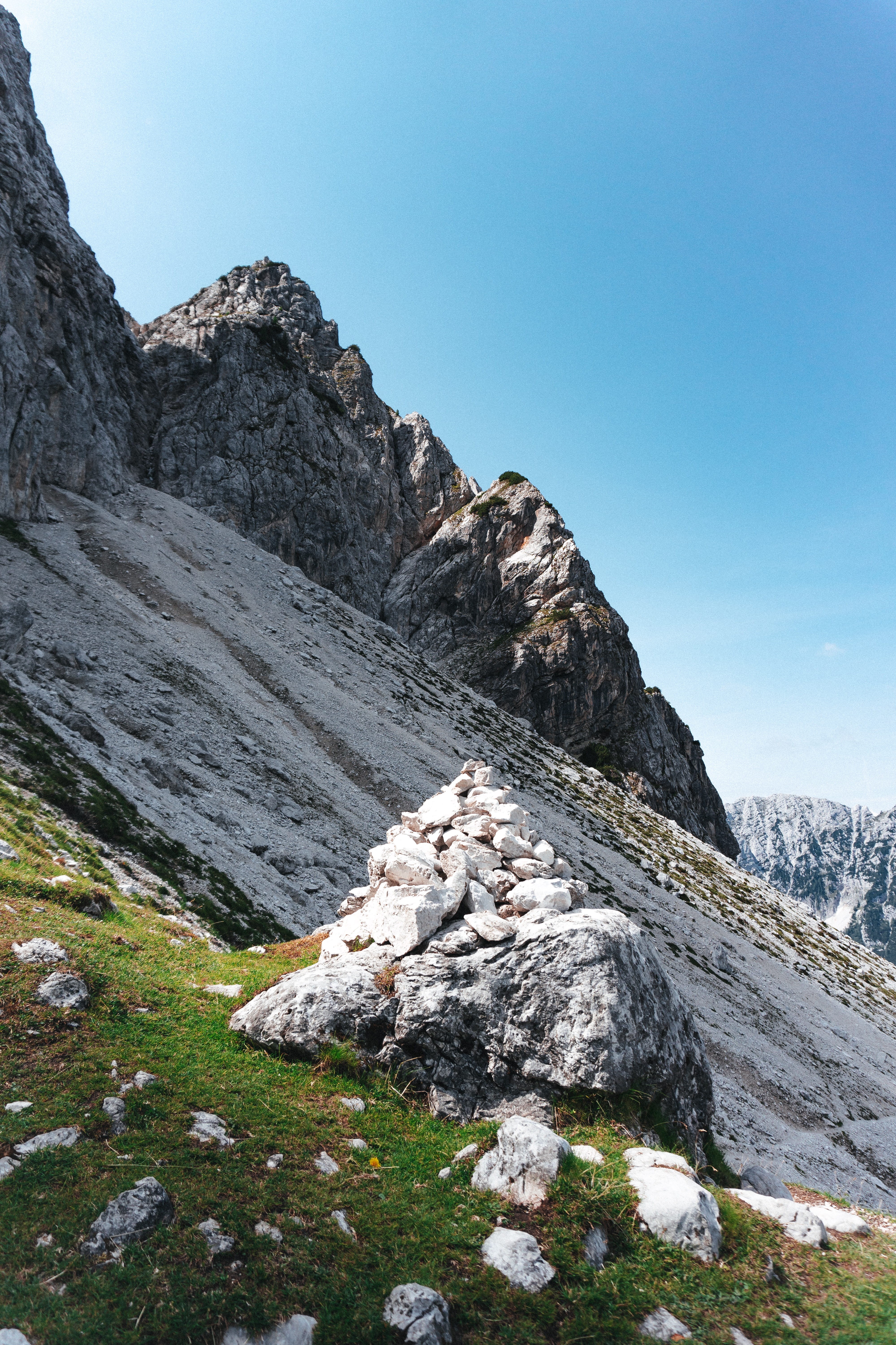 sky, beauty in nature, slovenia, road, no people, landscape, peak, promontory, day, solid, environment, land, clear sky, tranquil scene, mountain range, Phone HD Wallpaper
