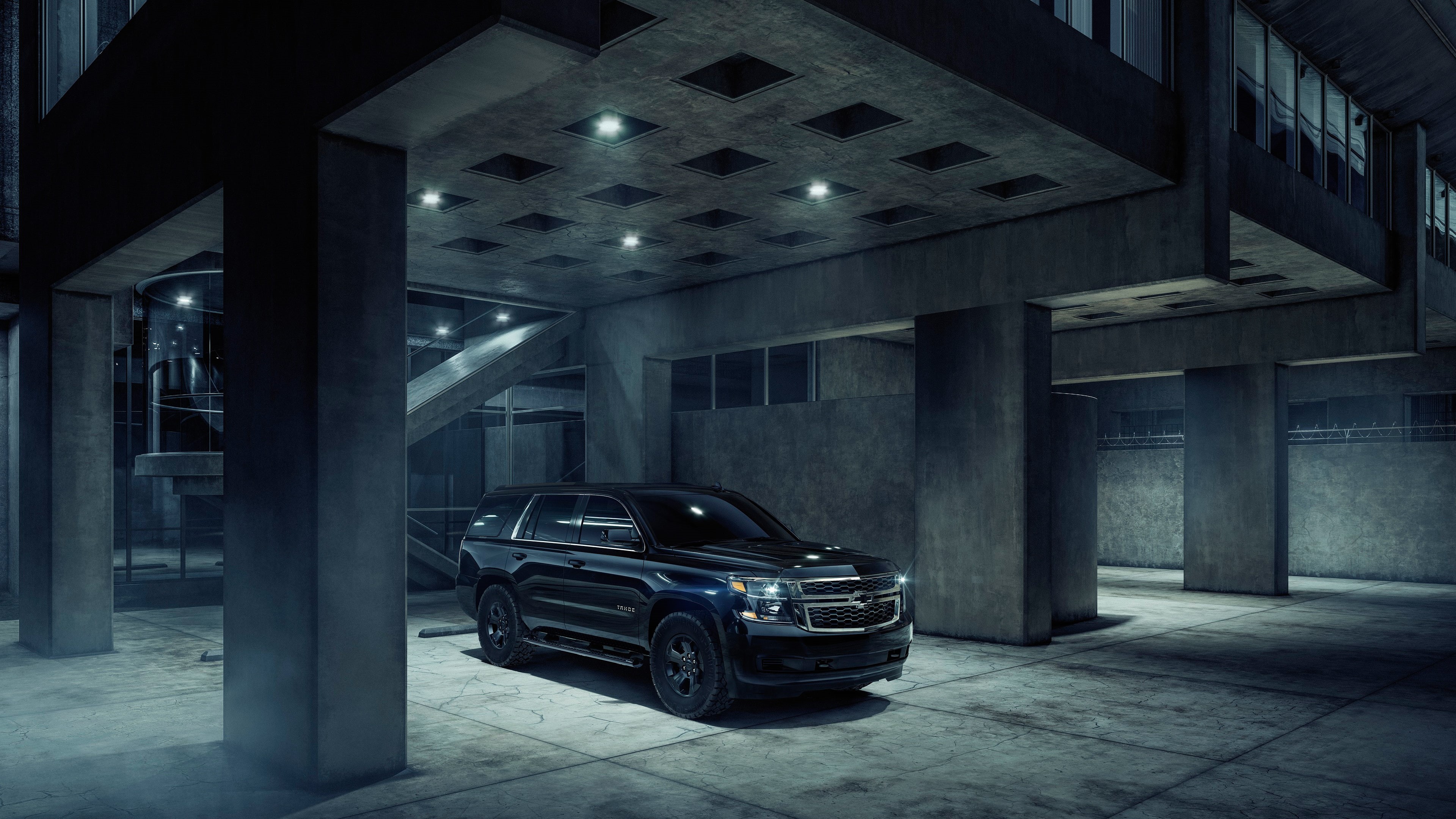 Custom, Chevrolet, Midnight, 2018, Tahoe, 4K, HD Wallpaper