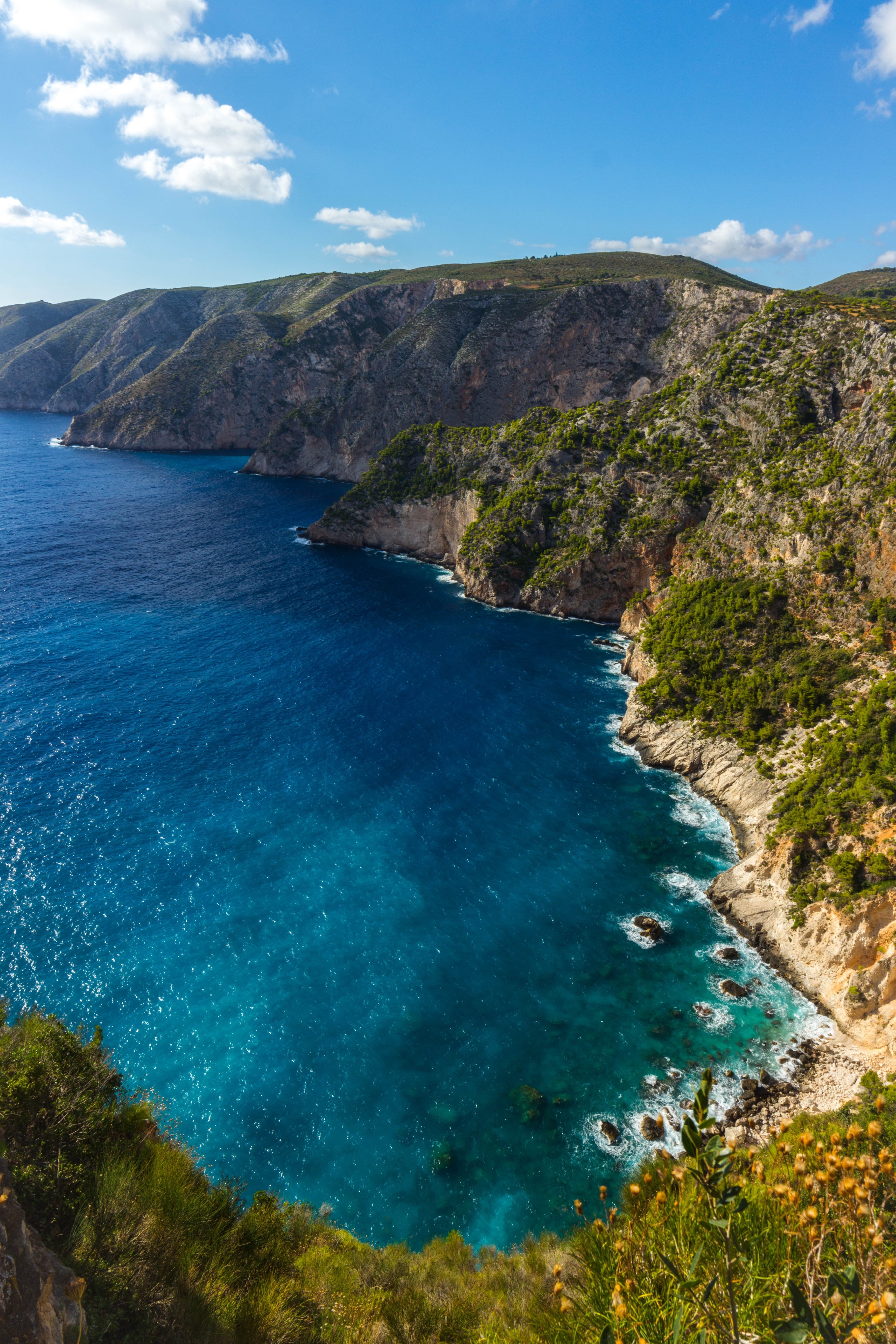 no people, nature, Zakynthos, 5K, land, water, luxury, sea, body, tranquil scene, outdoors, Greece, scenics - nature, beauty in nature, high angle view, Phone HD Wallpaper