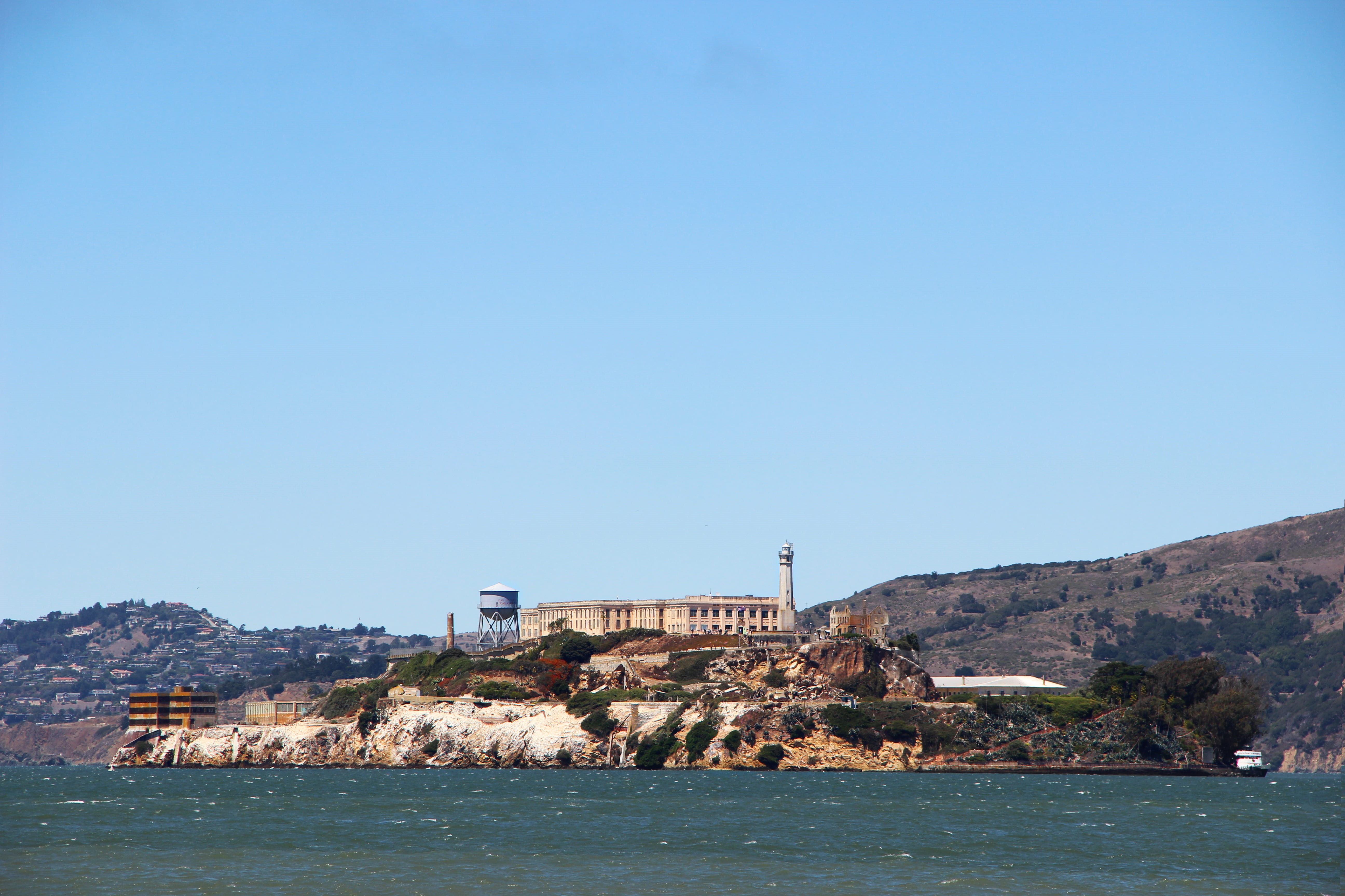 stone, seascape, no people, visit, top, island, photo, building, alcatraz, land, prison, travel destinations, breakwater, travel, day, built structure, HD Wallpaper
