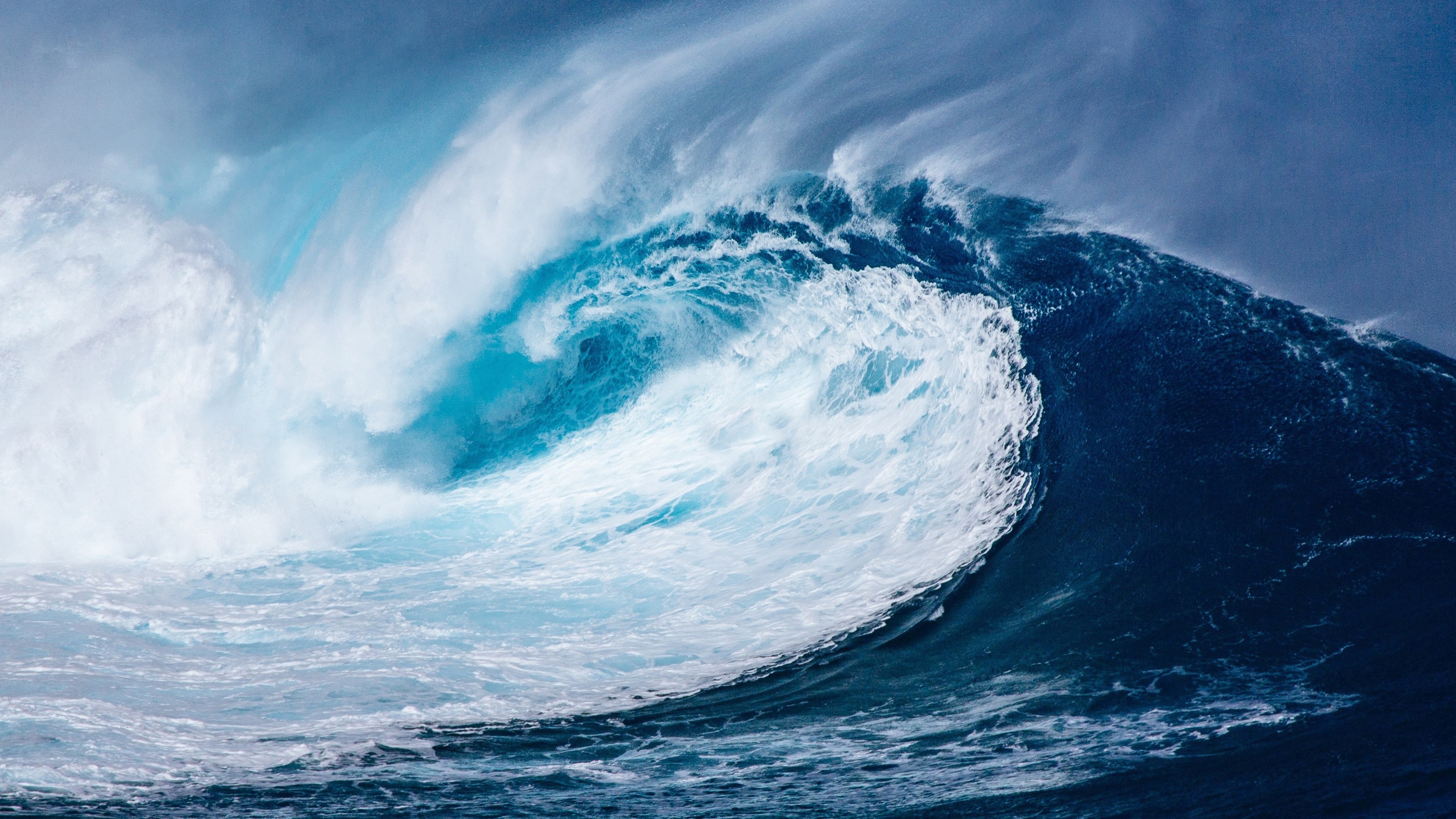 tidal, waves, sea, water, 4K, wind, HD Wallpaper