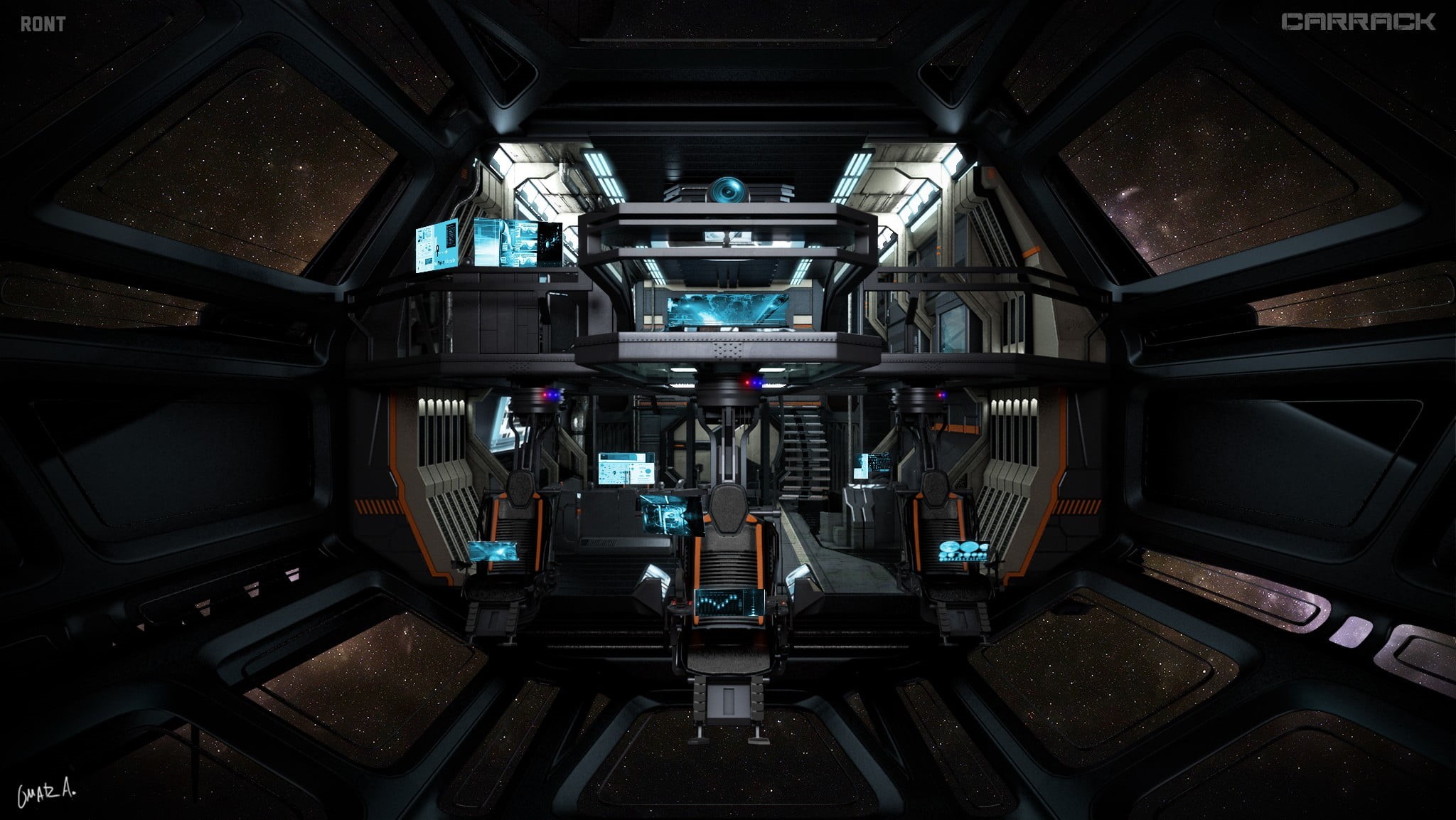 1080P, tower, low angle view, black, transportation, technology, travel, close-up, anvil aerospace, lighting equipment, gray, computer, control, Star Citizen, HD Wallpaper