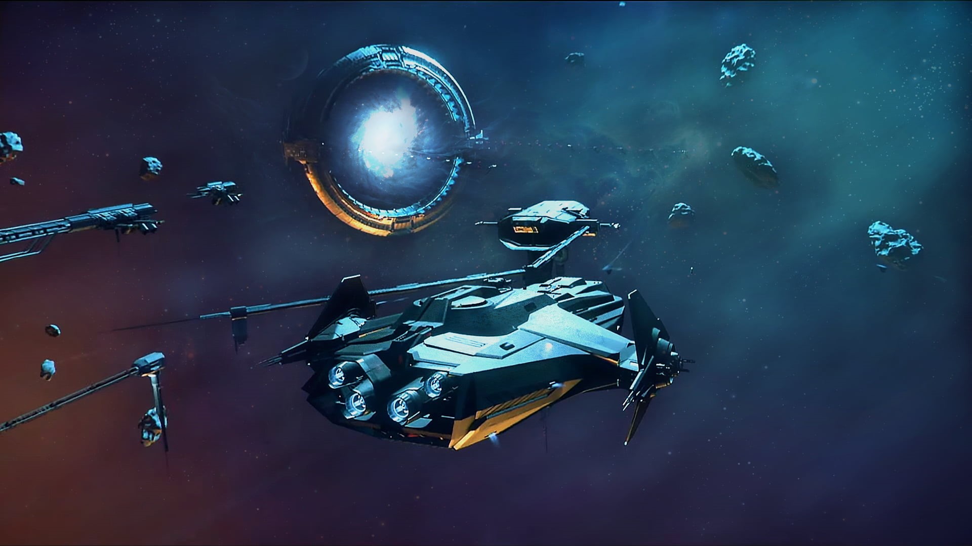 Star Citizen, 1080P, Jump Point, space, Anvil Carrack, HD Wallpaper