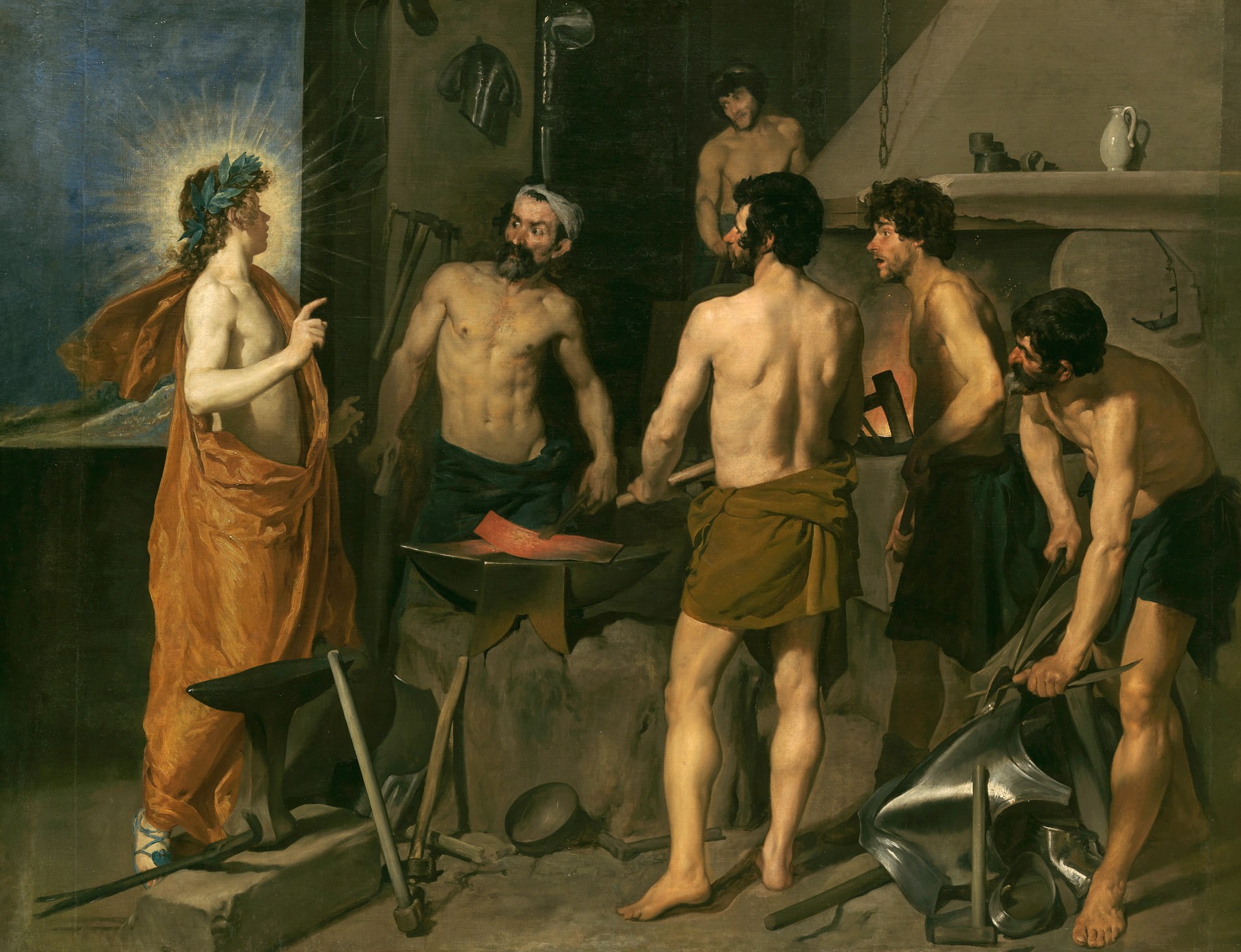 mythology, 1080P, picture, Diego Velazquez, The Forge Of Vulcan, HD Wallpaper