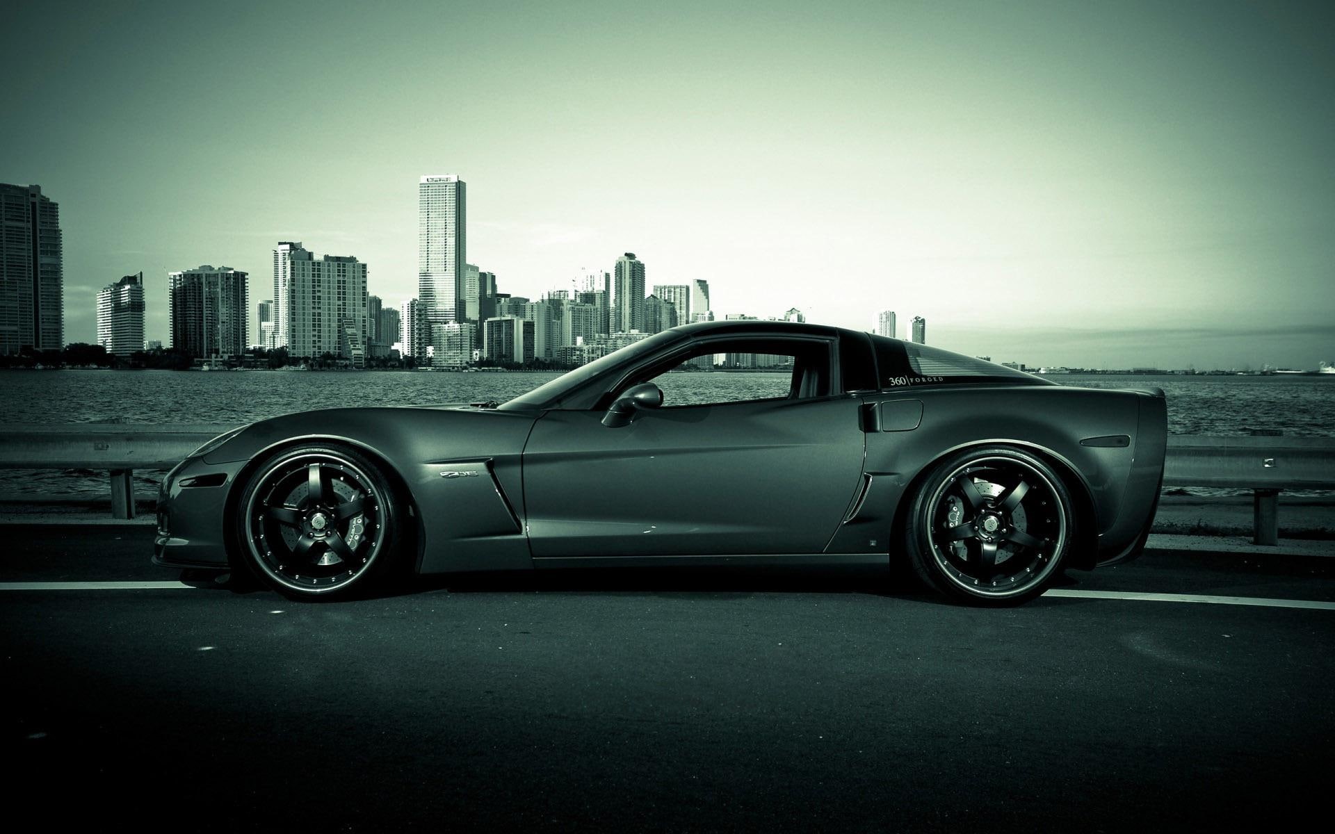 chevrolet corvette, 1920x1200, chevrolet, 360 forged, forged, corvette, 1080P, gray, z, cars, HD Wallpaper