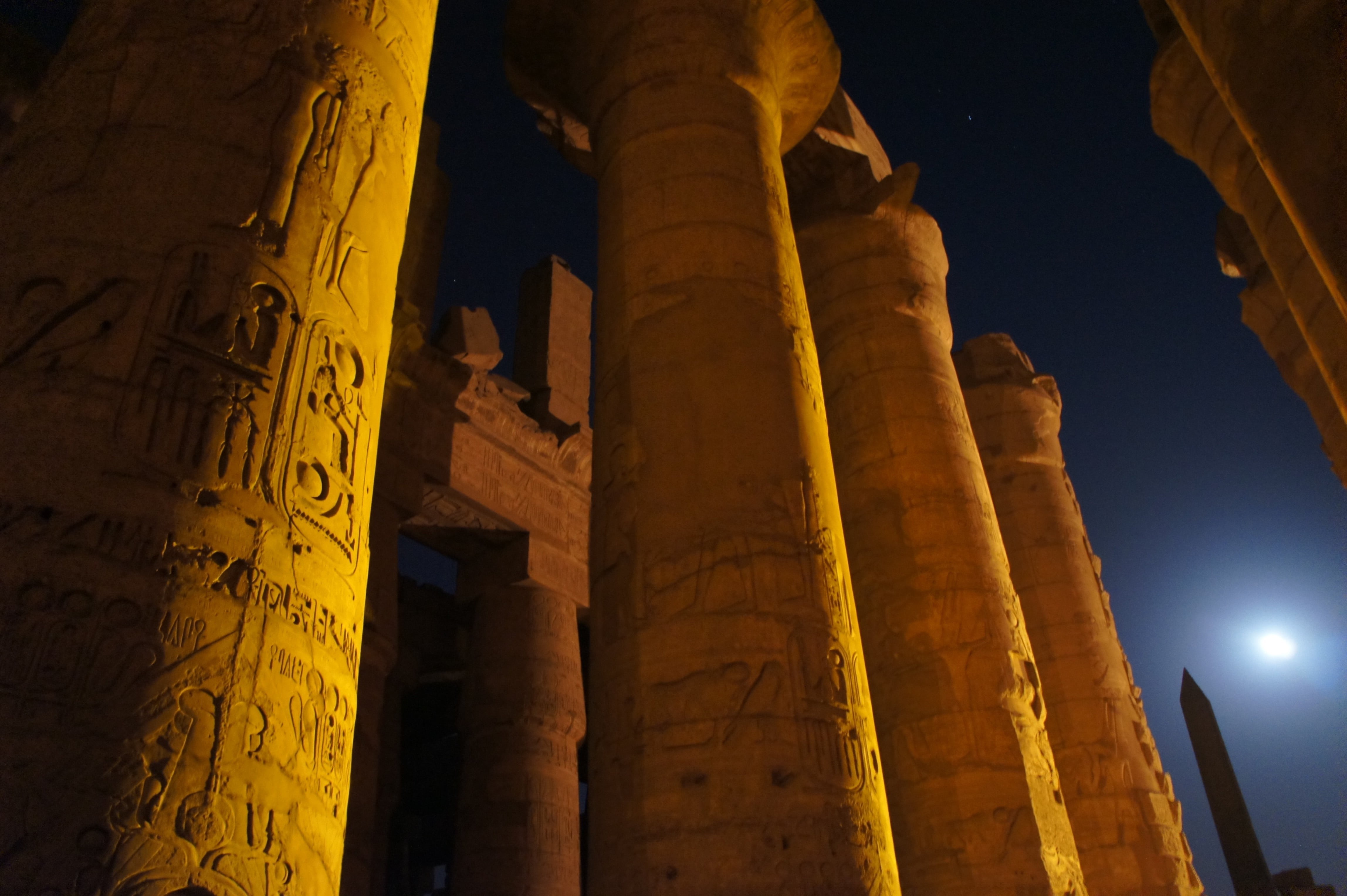 hieroglyphics, temple complex, pharaohs, built structure, nature, luxor, ruined, architectural column, ancient history, building exterior, 4K, karnak, HD Wallpaper