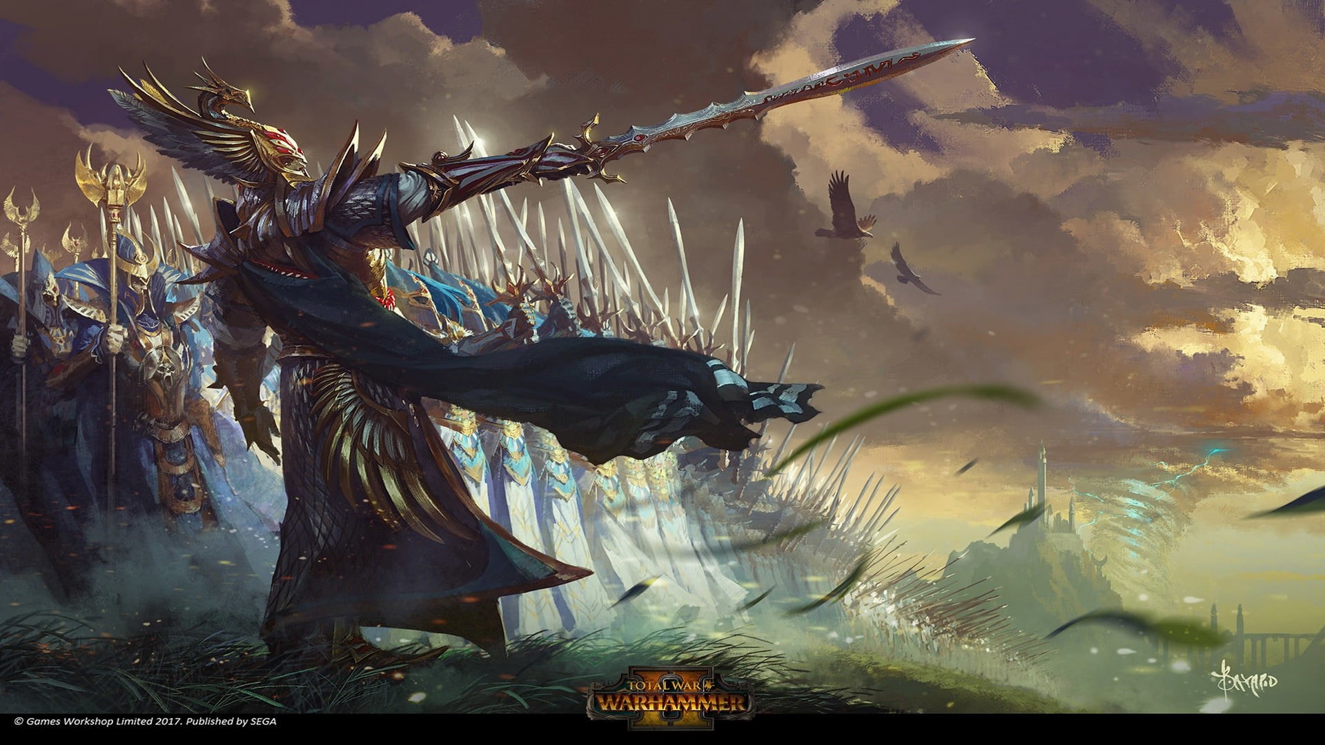 Total warhammer 2 was, 1080P, battle Art, Elves, HD Wallpaper