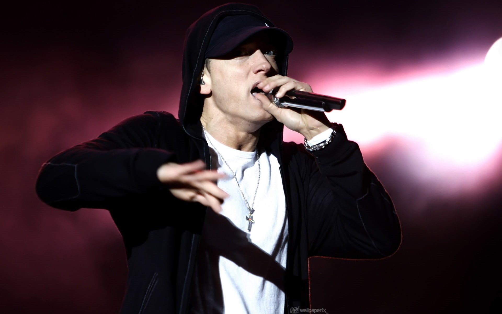 rap, 1080P, hip-hop, performing, eminem, HD Wallpaper