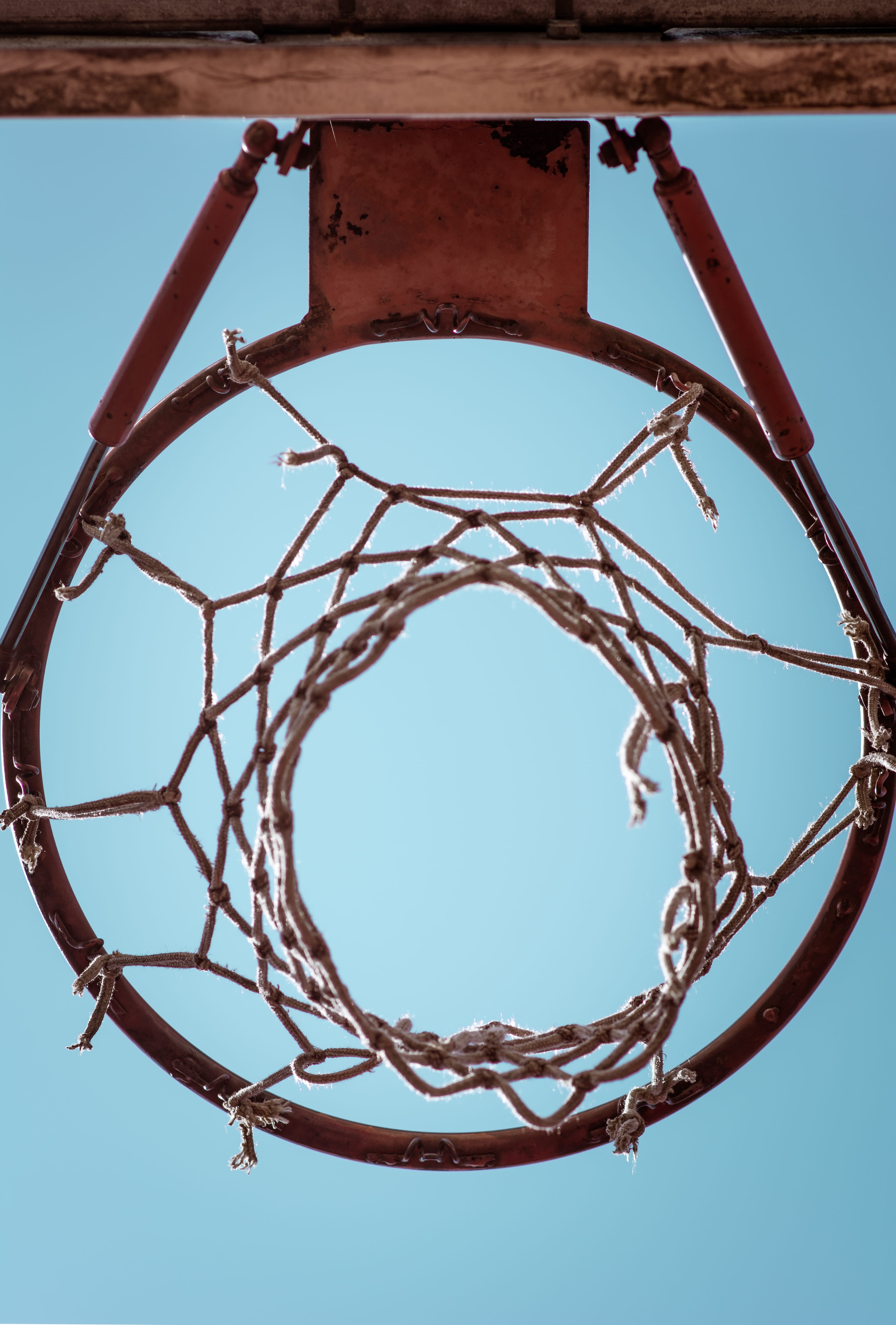 baller, basket, summer, ball, sunlight, hot, swish, blue sky, basketball hoop, 5K, sky, basketball, ring, court, clear sky, sport, ball is life, germany, Phone HD Wallpaper