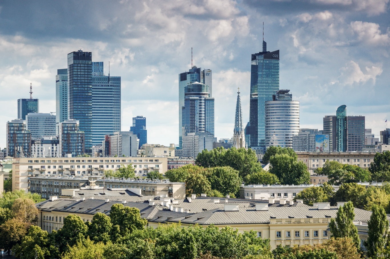 720P, Poland, Warsaw, skyscraper, HD Wallpaper