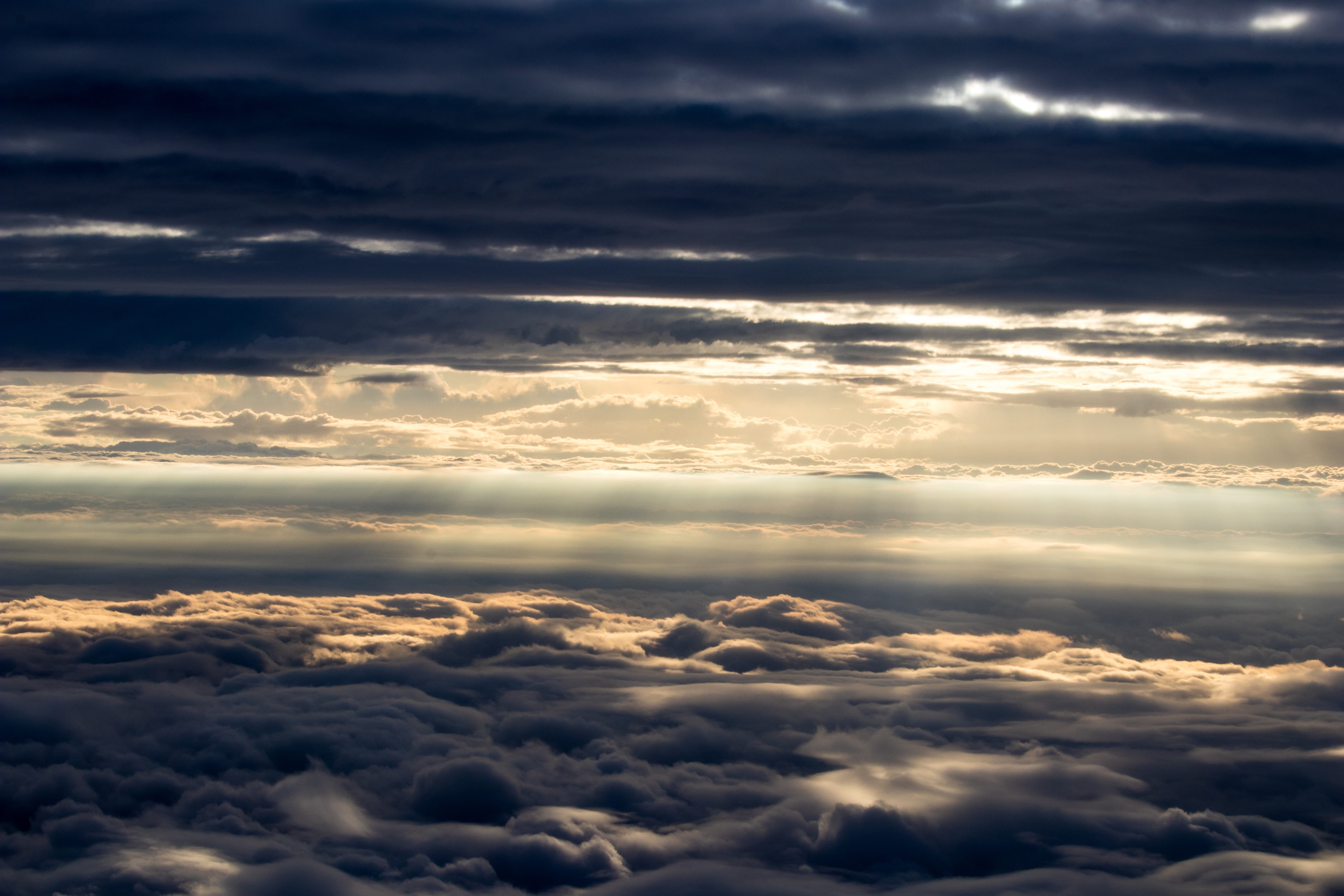 tranquil scene, s, clouds, eye, passing, cloudscape, dramatic, environment, scenics - nature, awe, god ray, idyllic, ray, overcast, contrast, cloudy, texture, HD Wallpaper