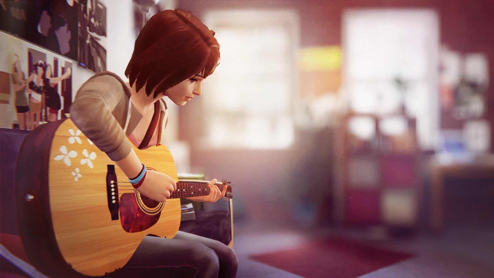 young women, Life Is Strange, one person, guitar, females, adult, music, lifestyles, childhood, sitting, 1080P, playing, arts culture and entertainment, HD Wallpaper