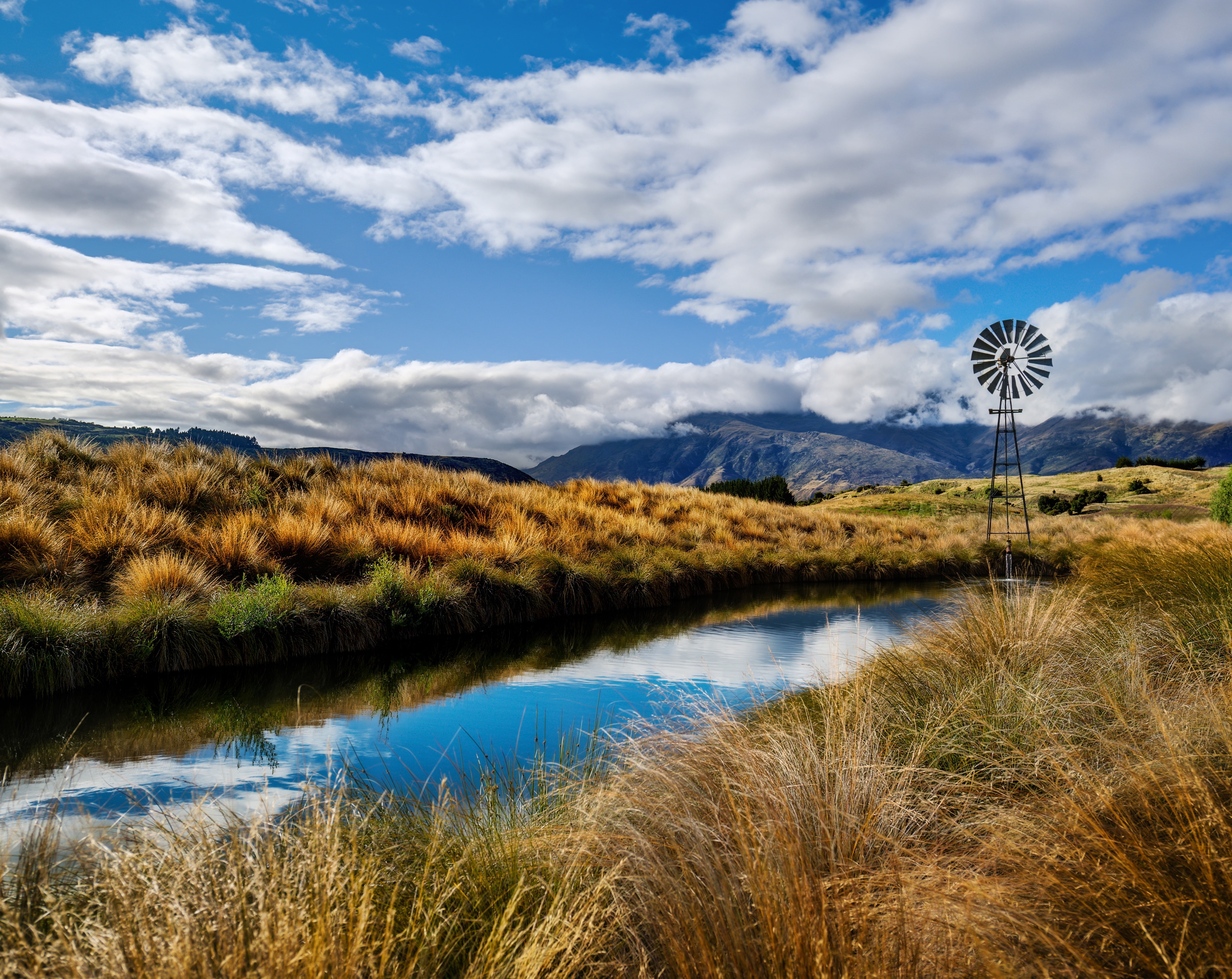 Clouds, New Zealand, thehills, grass, tewaipounamu, land, growth, tranquil scene, outdoors, southisland, cloud - sky, no people, shotoverriver, Oceania, HD Wallpaper