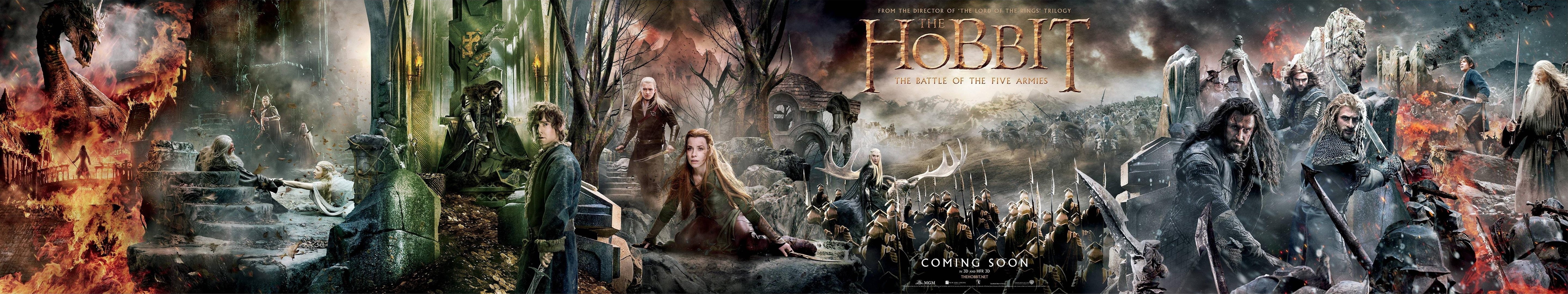 hobbit, multiple, triple, 5K, screen, movie, film, multi, monitor, HD Wallpaper