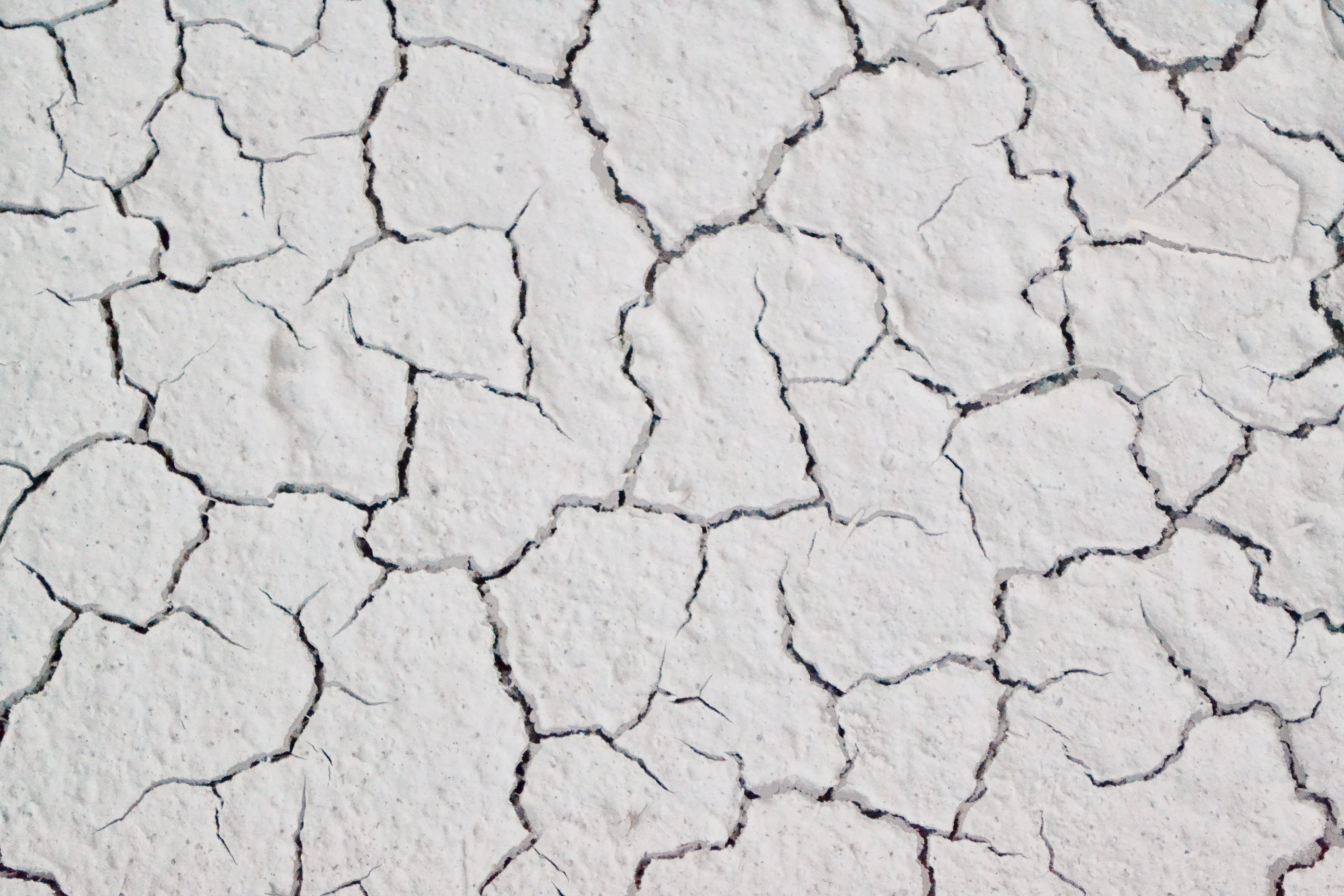 white paint cracks, natural pattern, effect, day, climate, backgrounds, retro, no people, surface, soil, gray, drought, full frame, design, textured, cracked, HD Wallpaper