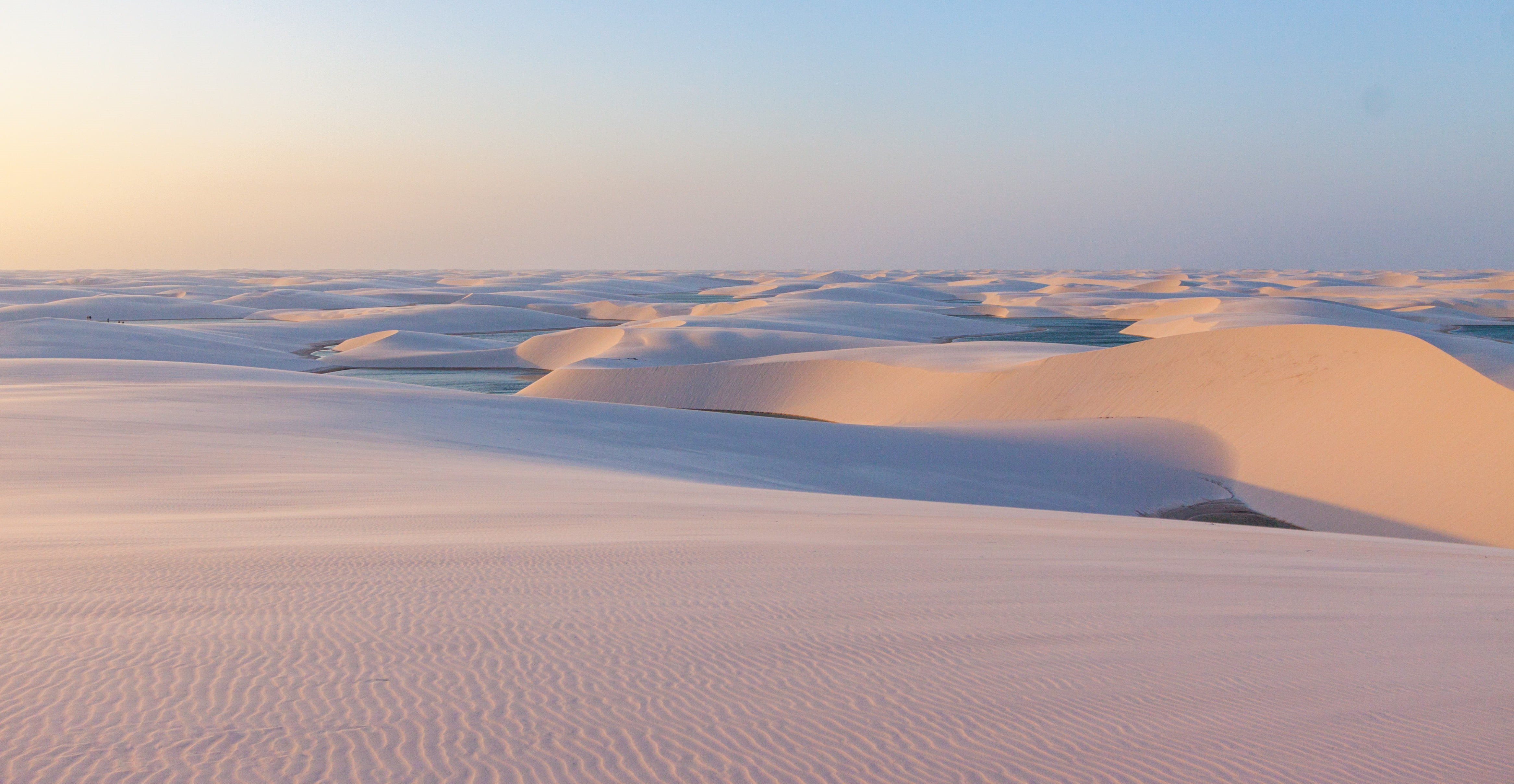 beauty in nature, sand dune, travel, field, daytime, landscape, horizon, scenics - nature, blue, desert, tranquil scene, no people, clear, sky, environment, HD Wallpaper