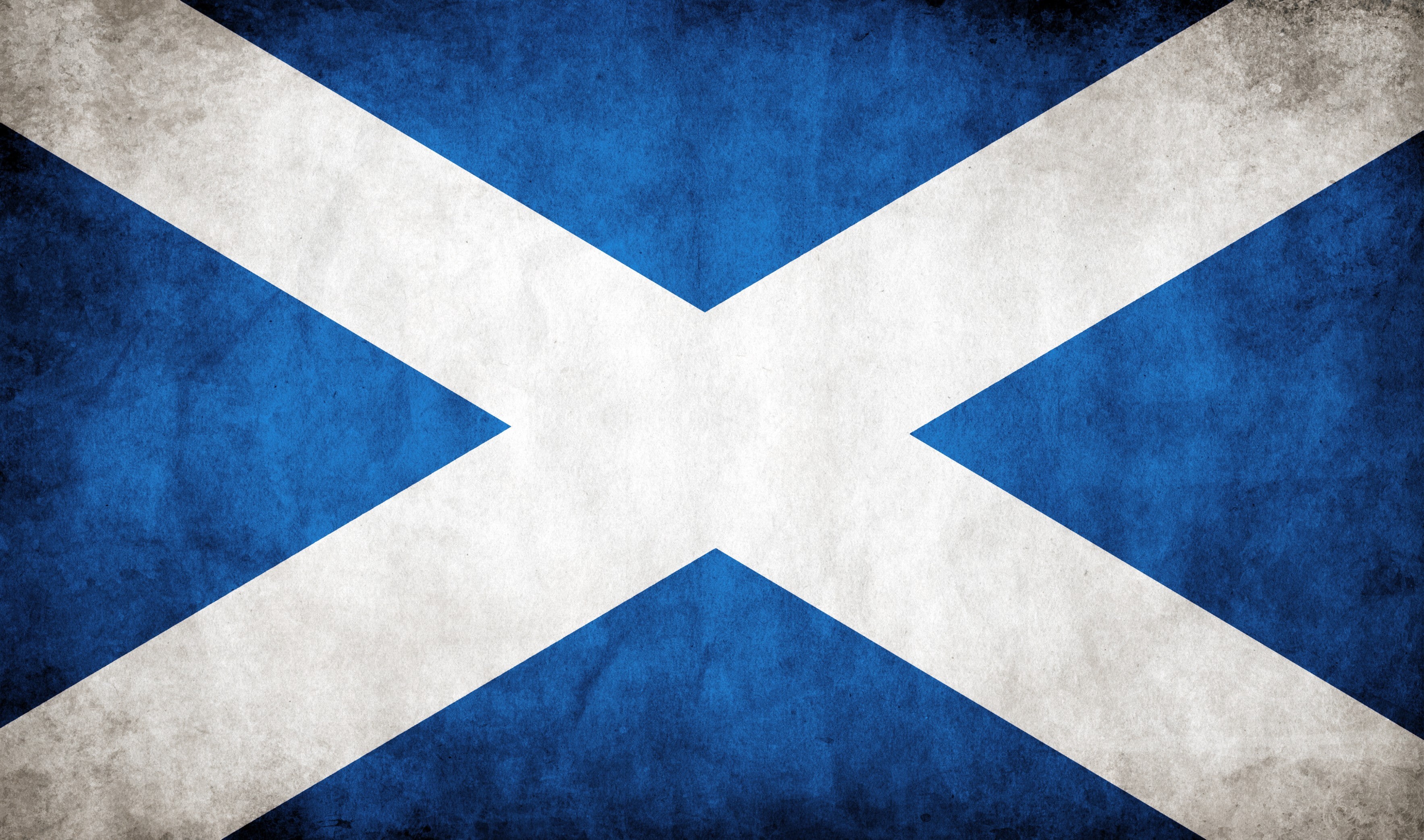 Scotland, flag, grunge, 2K, white, blue, HD Wallpaper