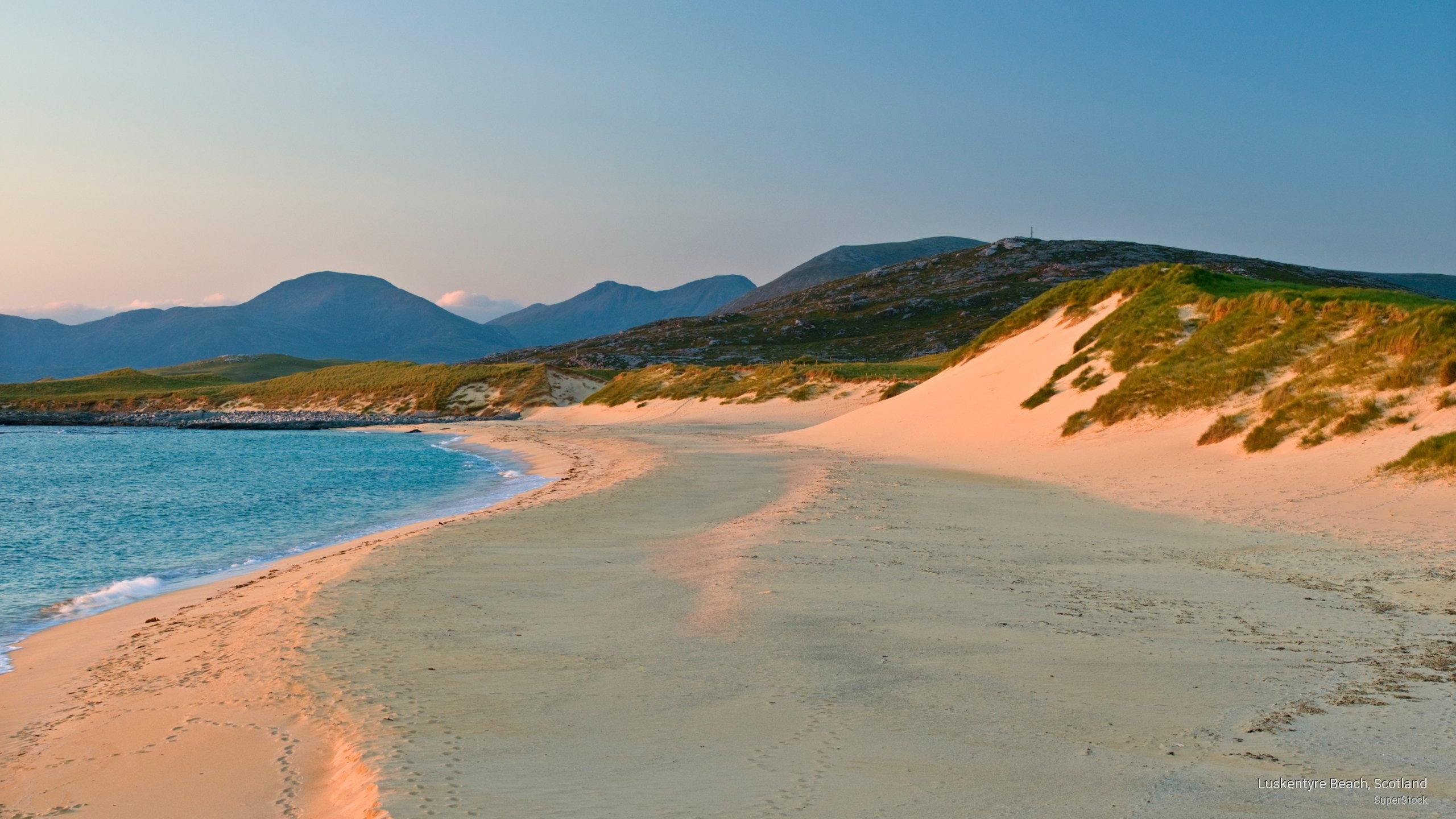 beach, 2K, Europe, luskentyre, scotland, HD Wallpaper