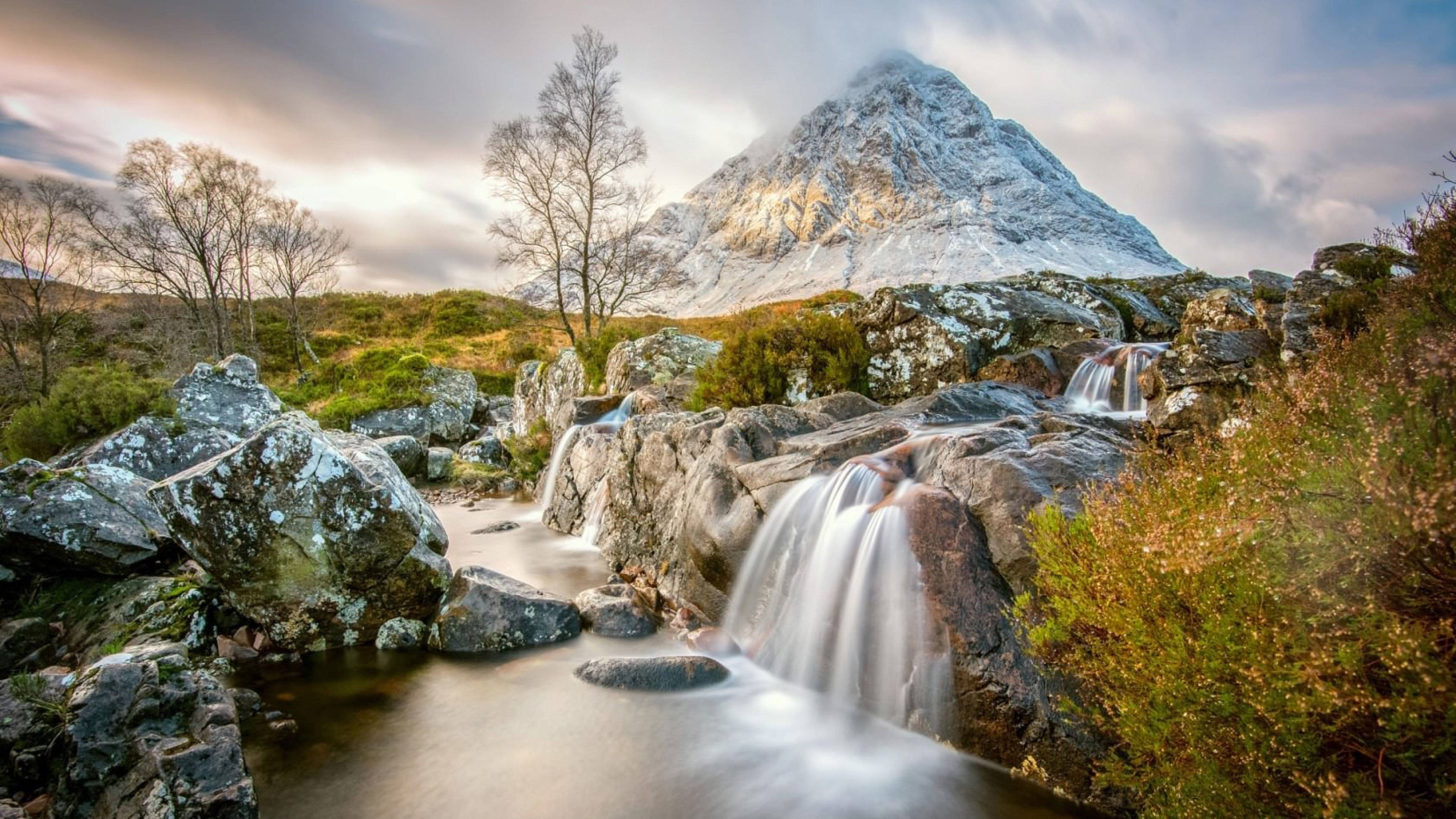 hd, end, highlands, mountain, 5K, sea, scotland, glen, waterfall, k, mor, buachaille, etive, ultra, desktop, known, HD Wallpaper