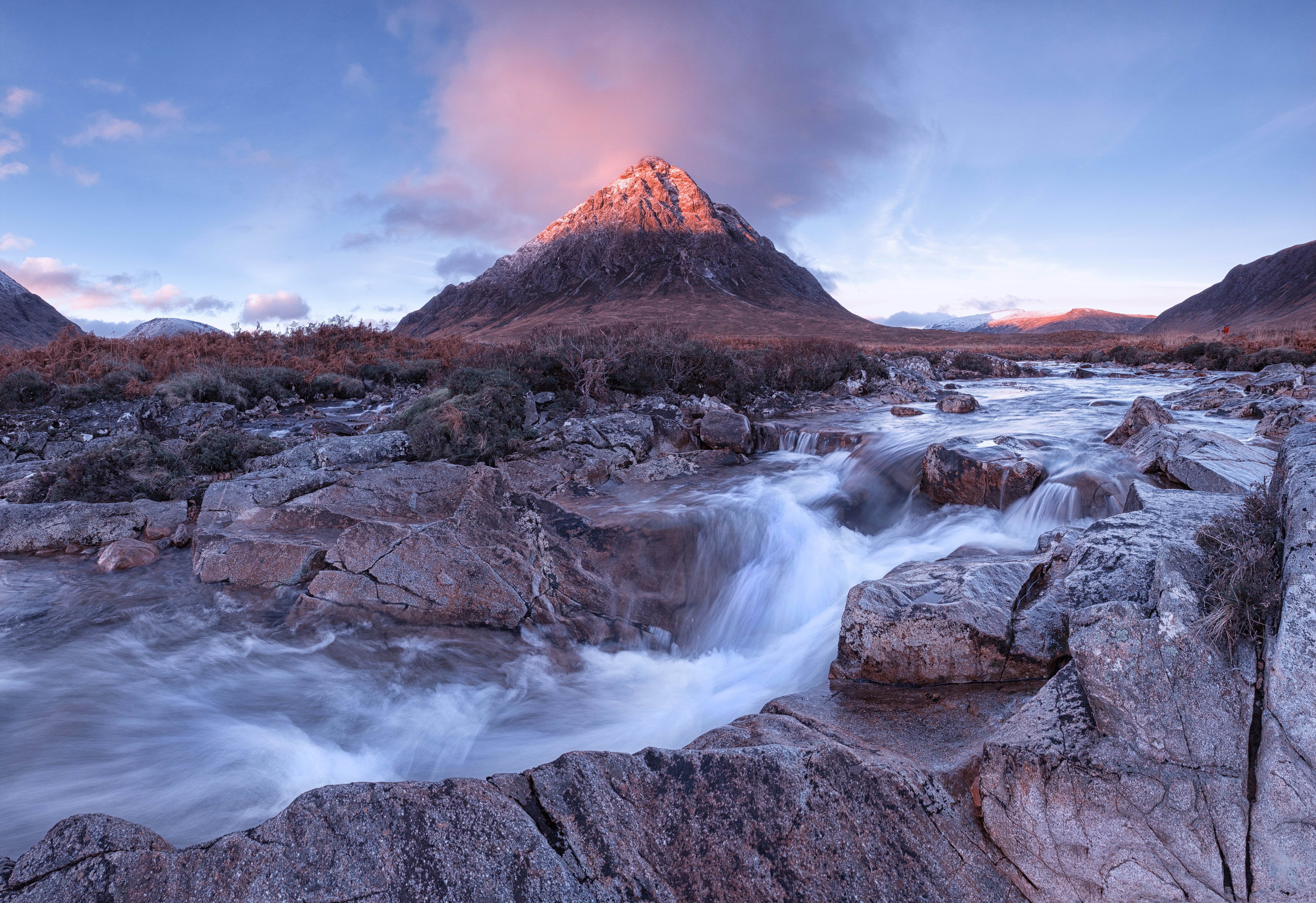national Landmark, volcano, Red Peak, mountain, daytime, beauty In Nature, Buachaille Etive Mor, outdoors, landscape, scenics, travel, famous Place, creek, HD Wallpaper
