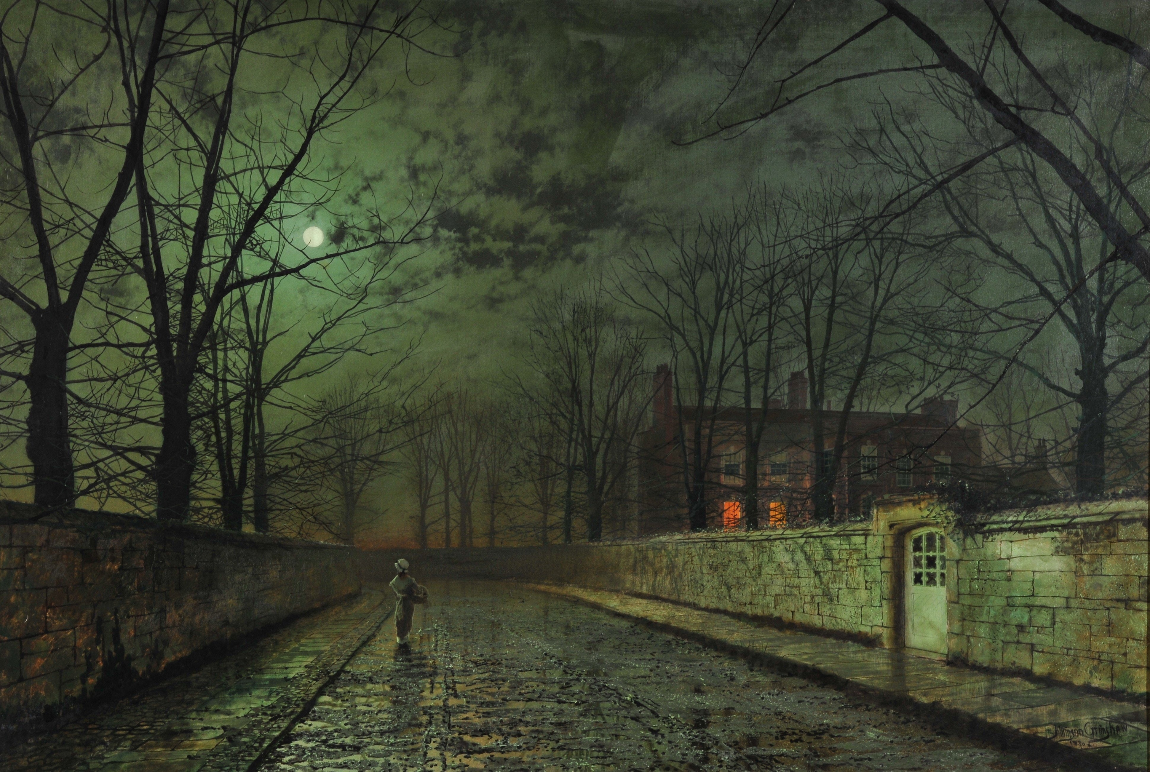 painting, 4K, John Atkinson Grimshaw, HD Wallpaper