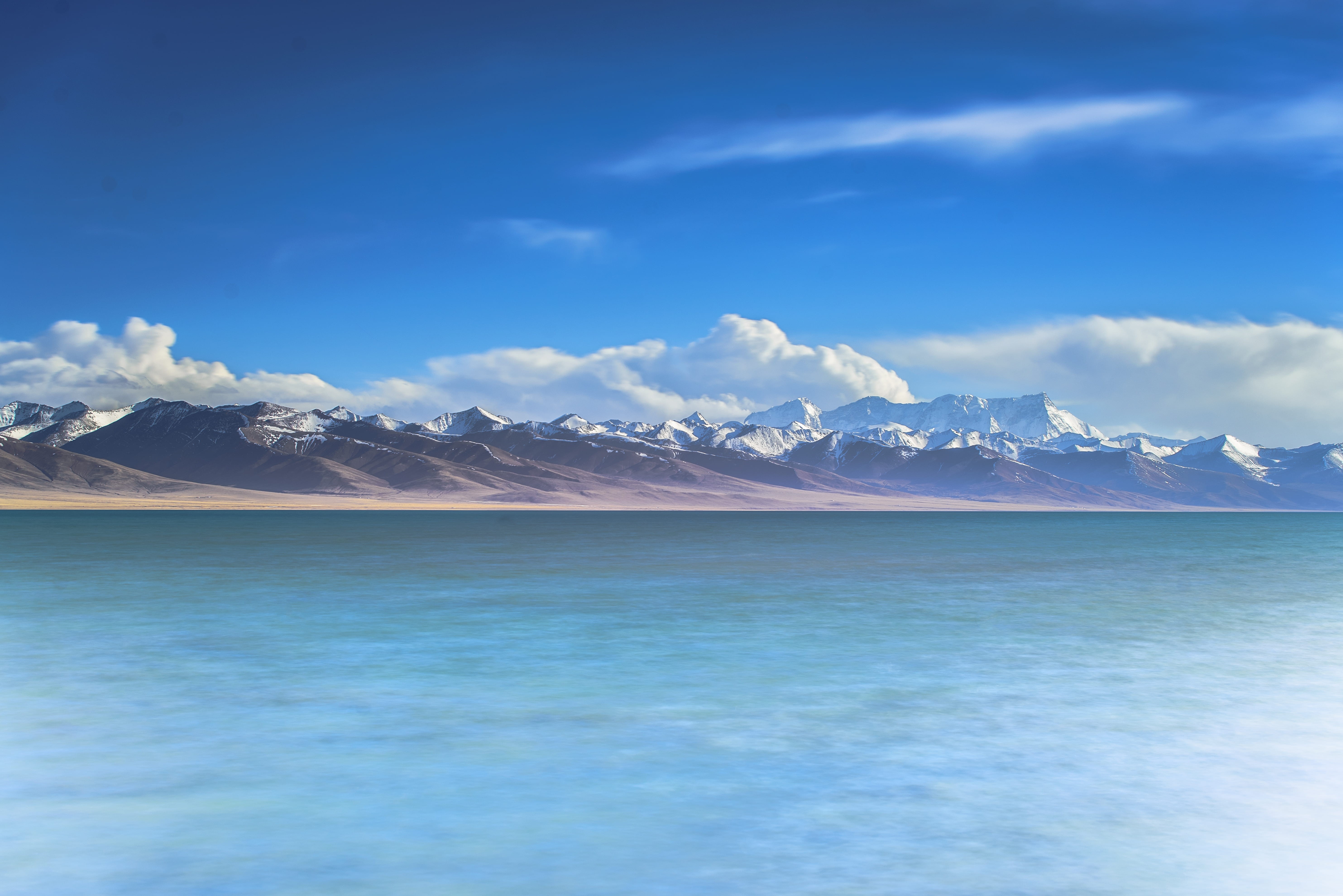 cold temperature, snowcapped mountain, no People, water, sky, near, mountain, scenics, tranquil Scene, sea, cloud, lake, cloudy, nature, 5K, mountain Range, HD Wallpaper