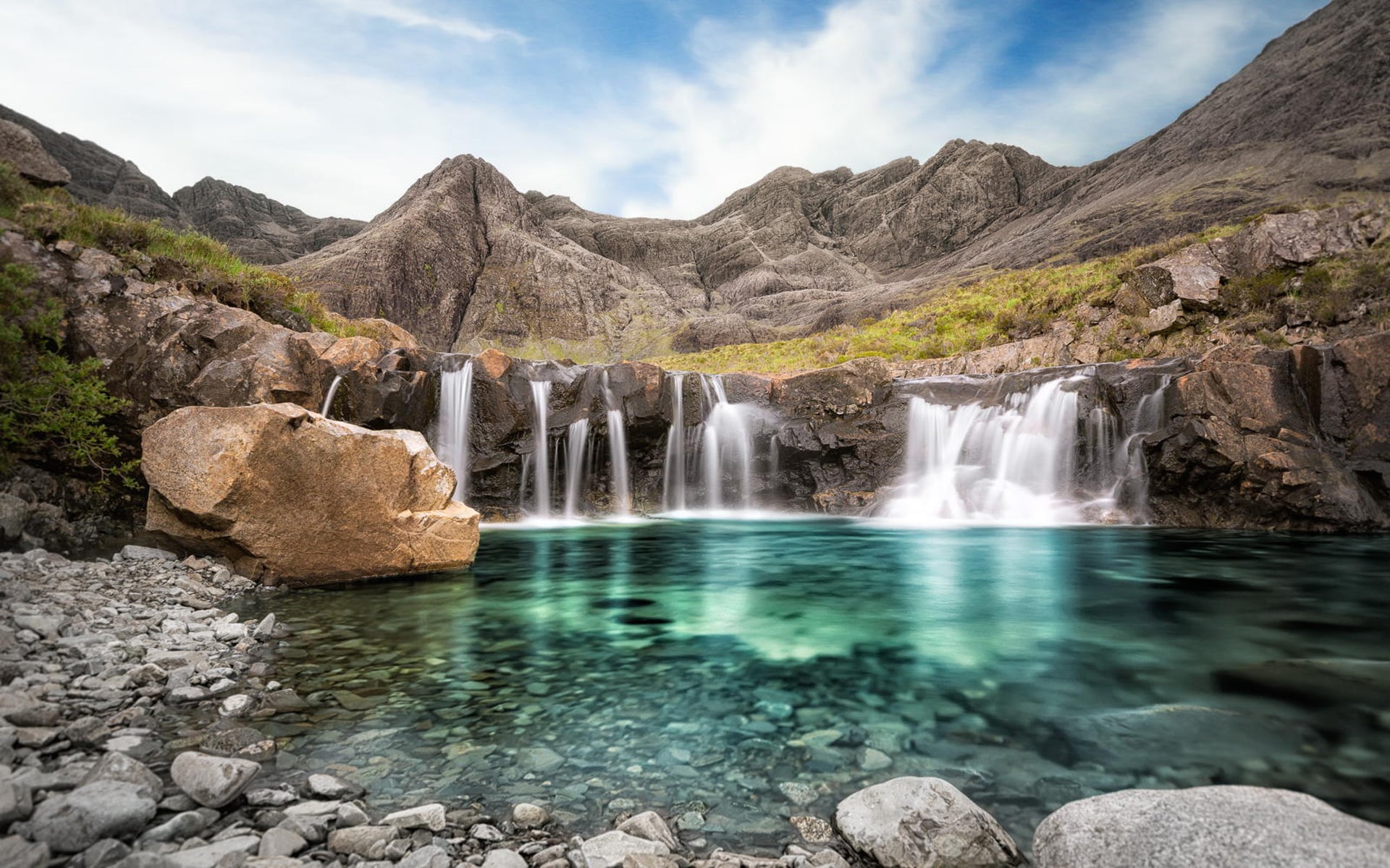 scotland, 1080P, isle, skye, pools, fairy, HD Wallpaper
