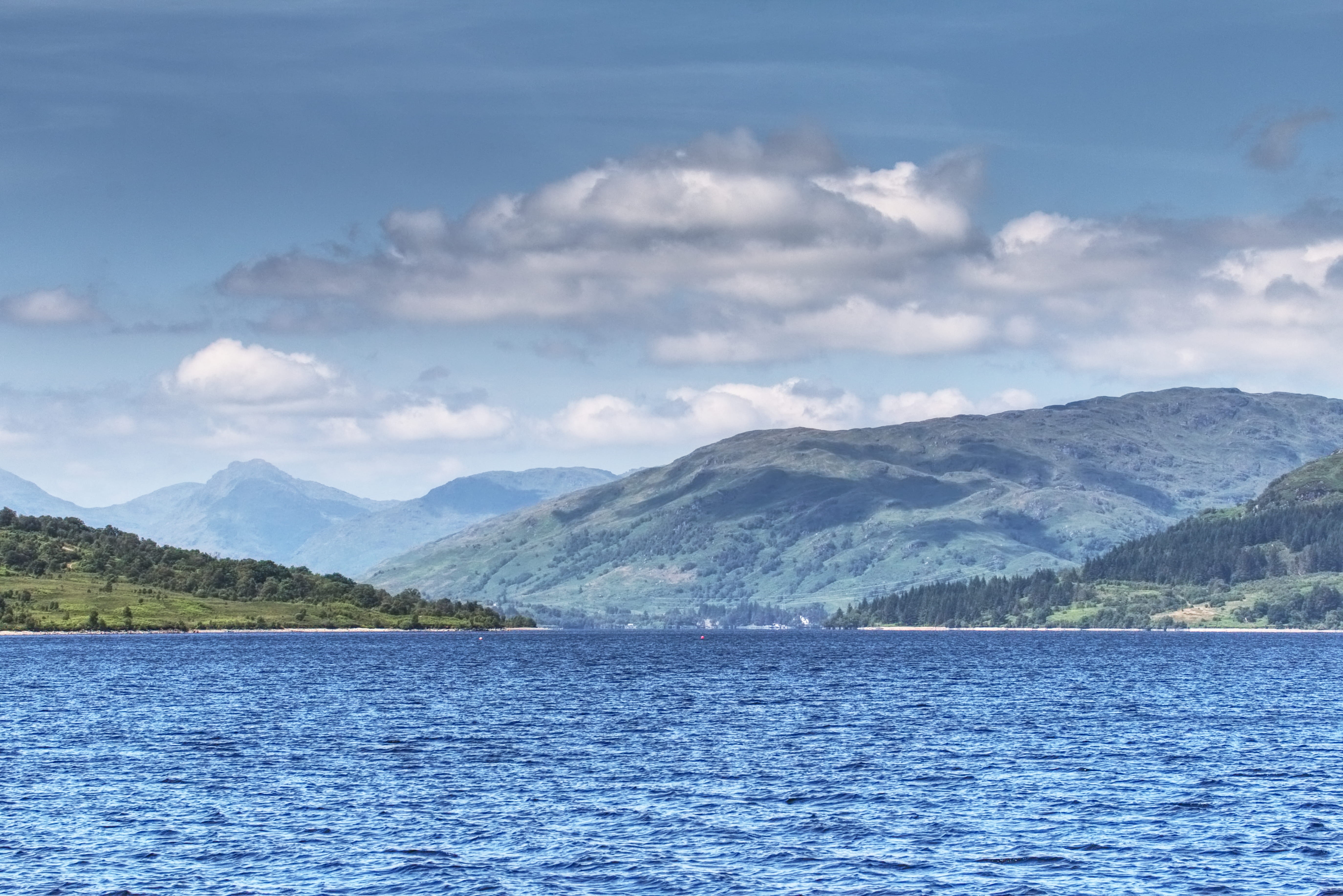 water, environment, mountain, mountains, nature, non-urban scene, mountain range, 5K, tranquil scene, trees, loch katrine, lake, beauty in nature, scenics - nature, HD Wallpaper