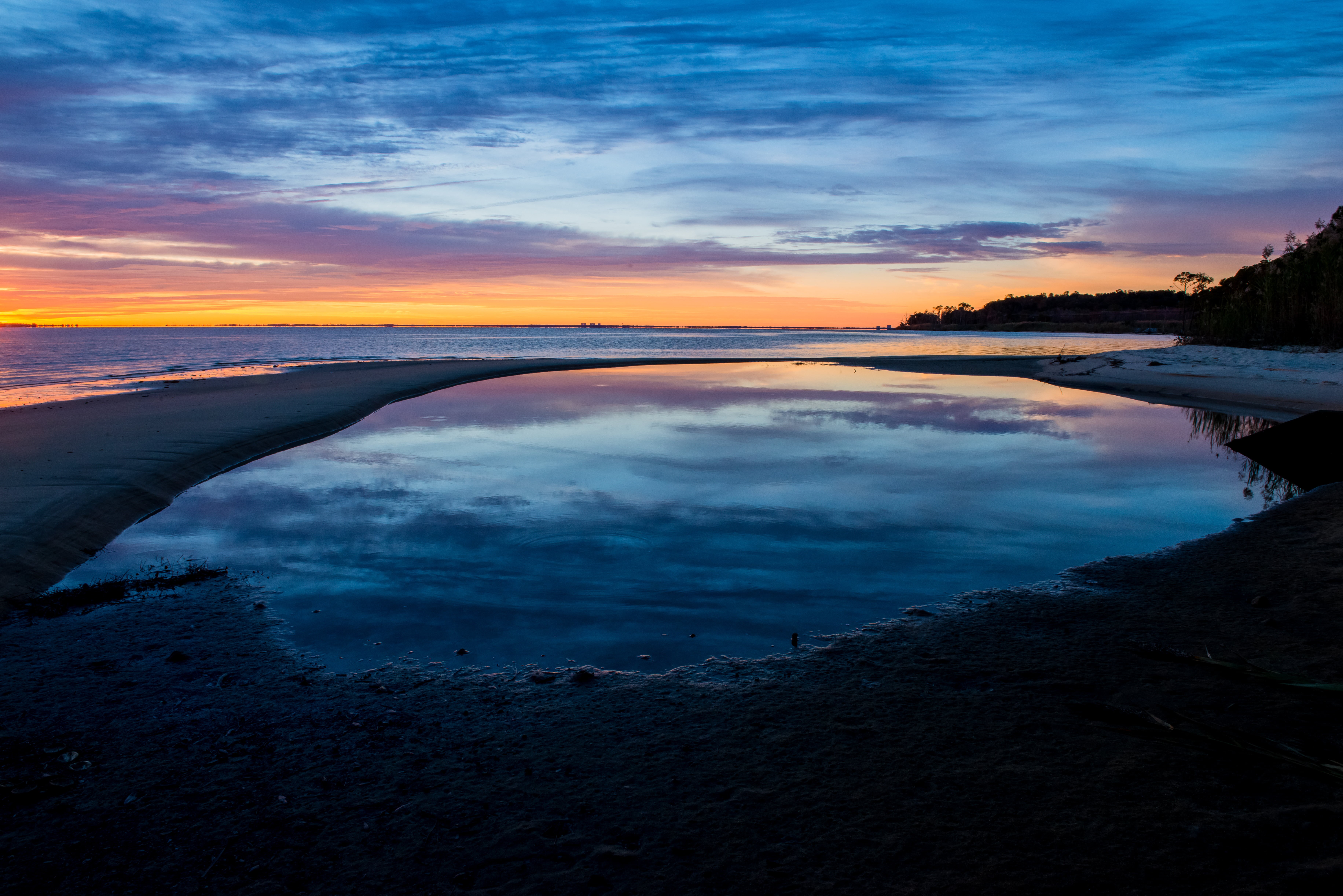 body, dawn, landscape, sky, dusk, pensacola, sea, Blue Bayou, reflection, beach, landscape photography, sunset, near, pool, water, island, beauty In Nature, HD Wallpaper
