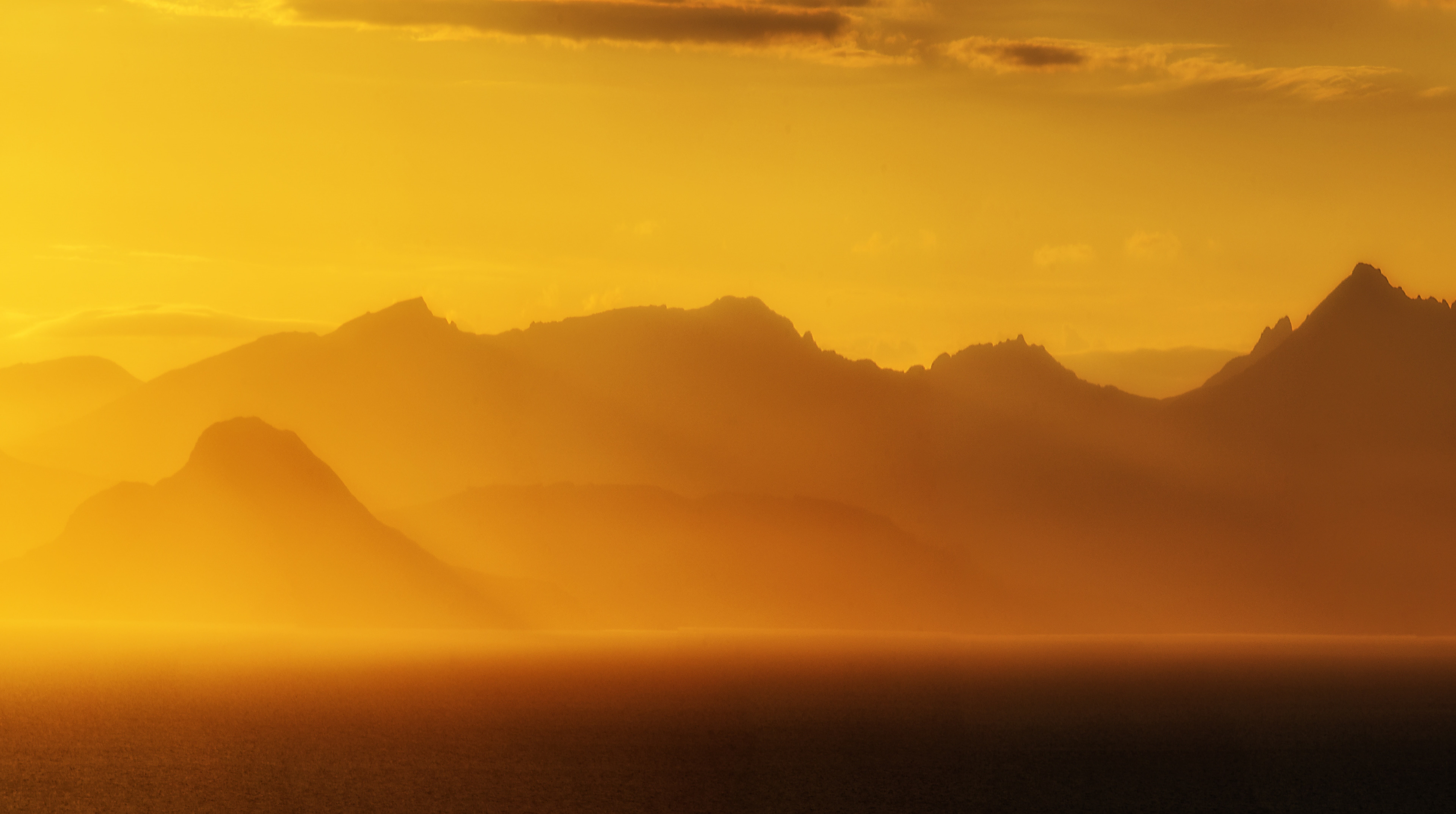 Outstanding, Golden, cloud - sky, stunning, Impressive, Nature, mountain, Scenery, water, Scotland, sun, marvelous, isle, Outdoors, idyllic, Sunlight, firthofclyde, HD Wallpaper