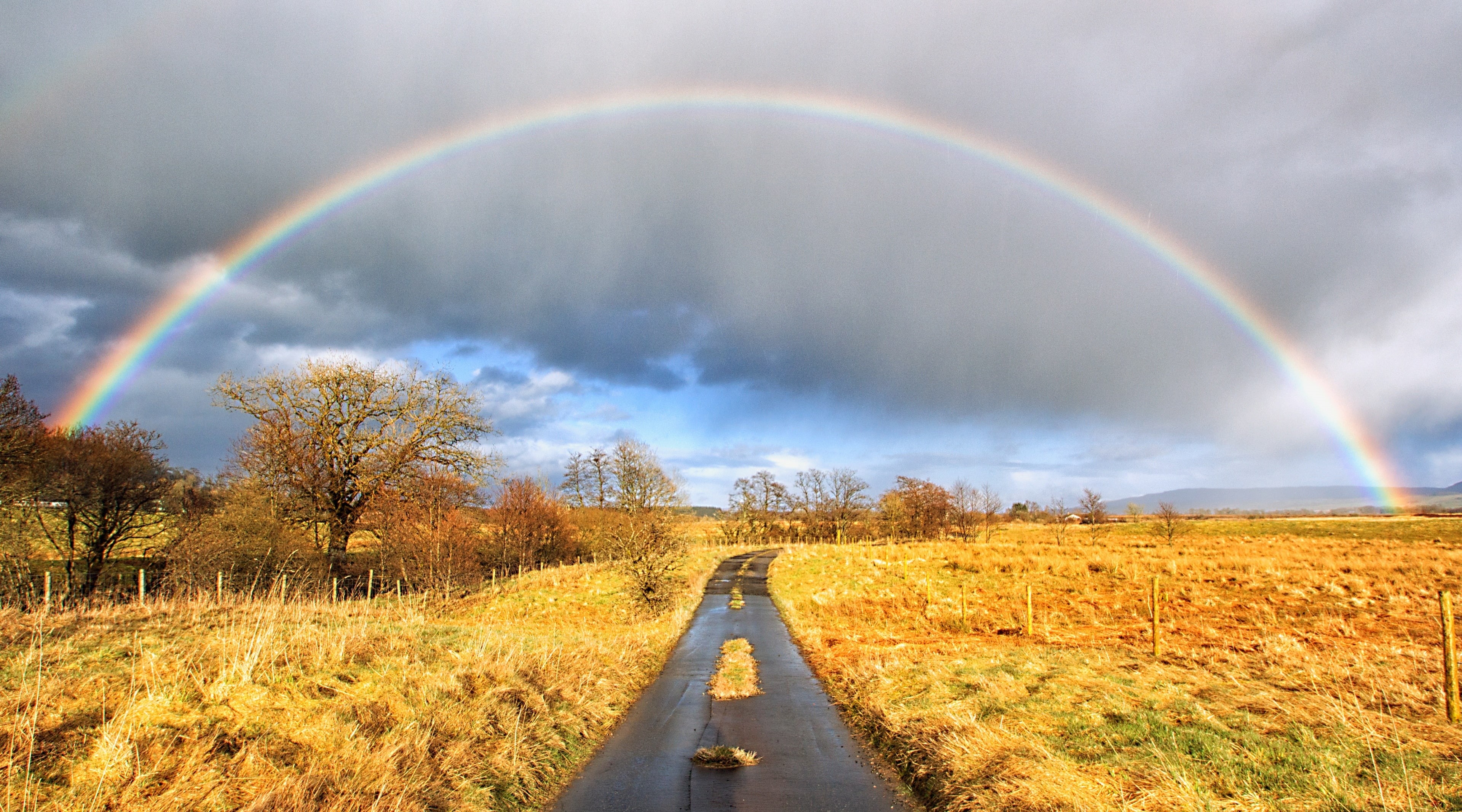 Golden, scenics - nature, United Kingdom, Landscape, environment, flandersmoss, Outdoors, Outstanding, Rain, Scenery, Scotland, non-urban scene, beauty in nature, HD Wallpaper