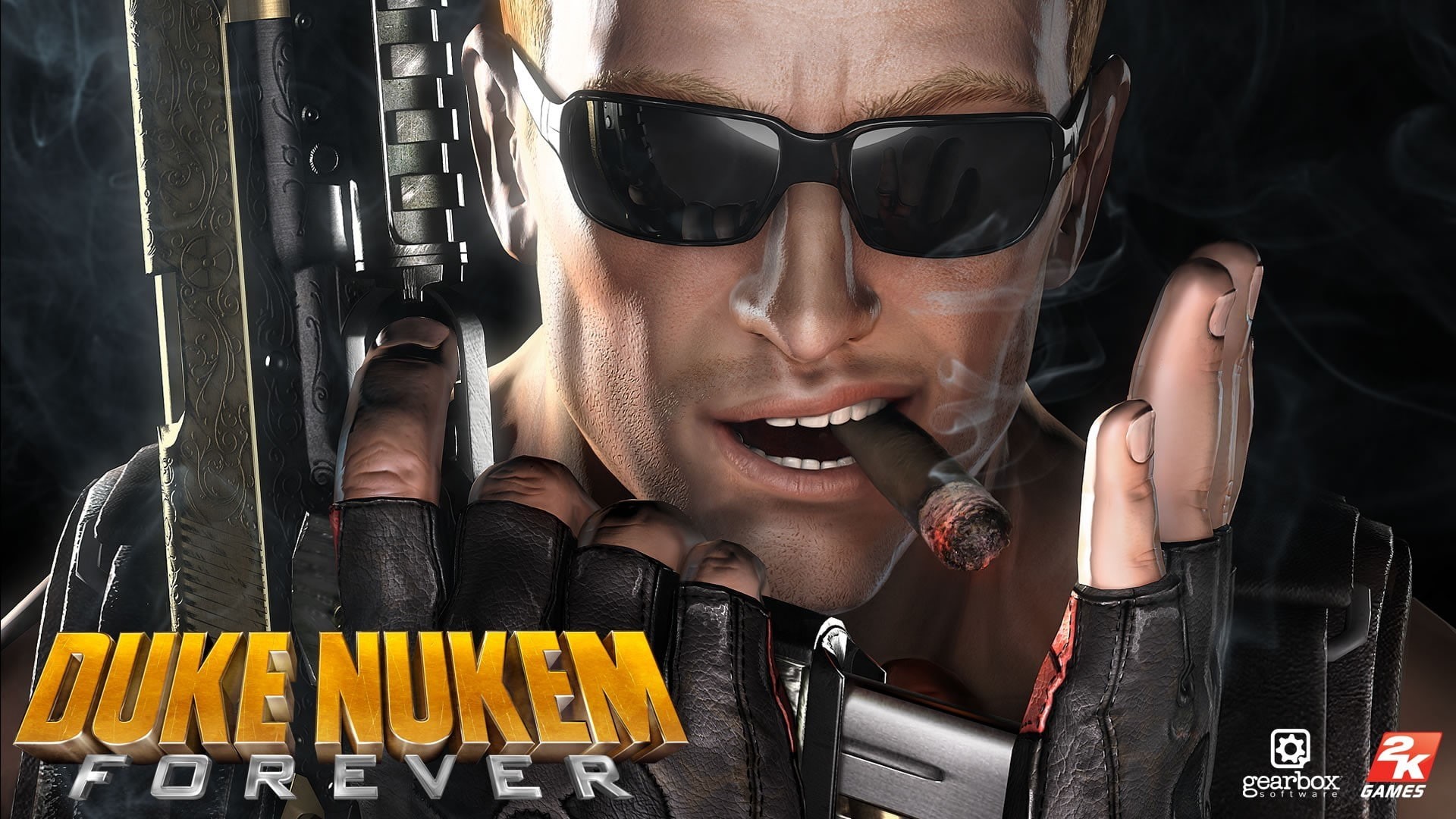 indoors, communication, cigars, portrait, black color, Duke Nukem Forever, holding, adult, real people, smoke, headshot, gun, listening, young women, women, HD Wallpaper