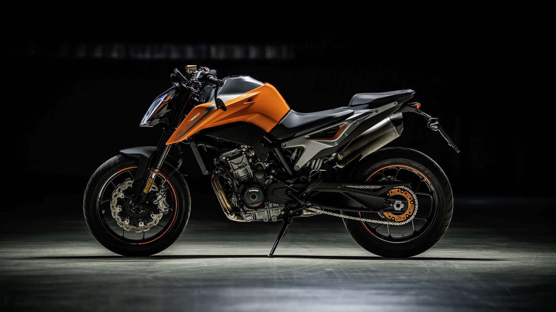 motorcycle, motorbike, customized, ktm 790 duke, speed, no people, stationary, 1080P, motor vehicle, still life, superbike racing, security, crash helmet, HD Wallpaper