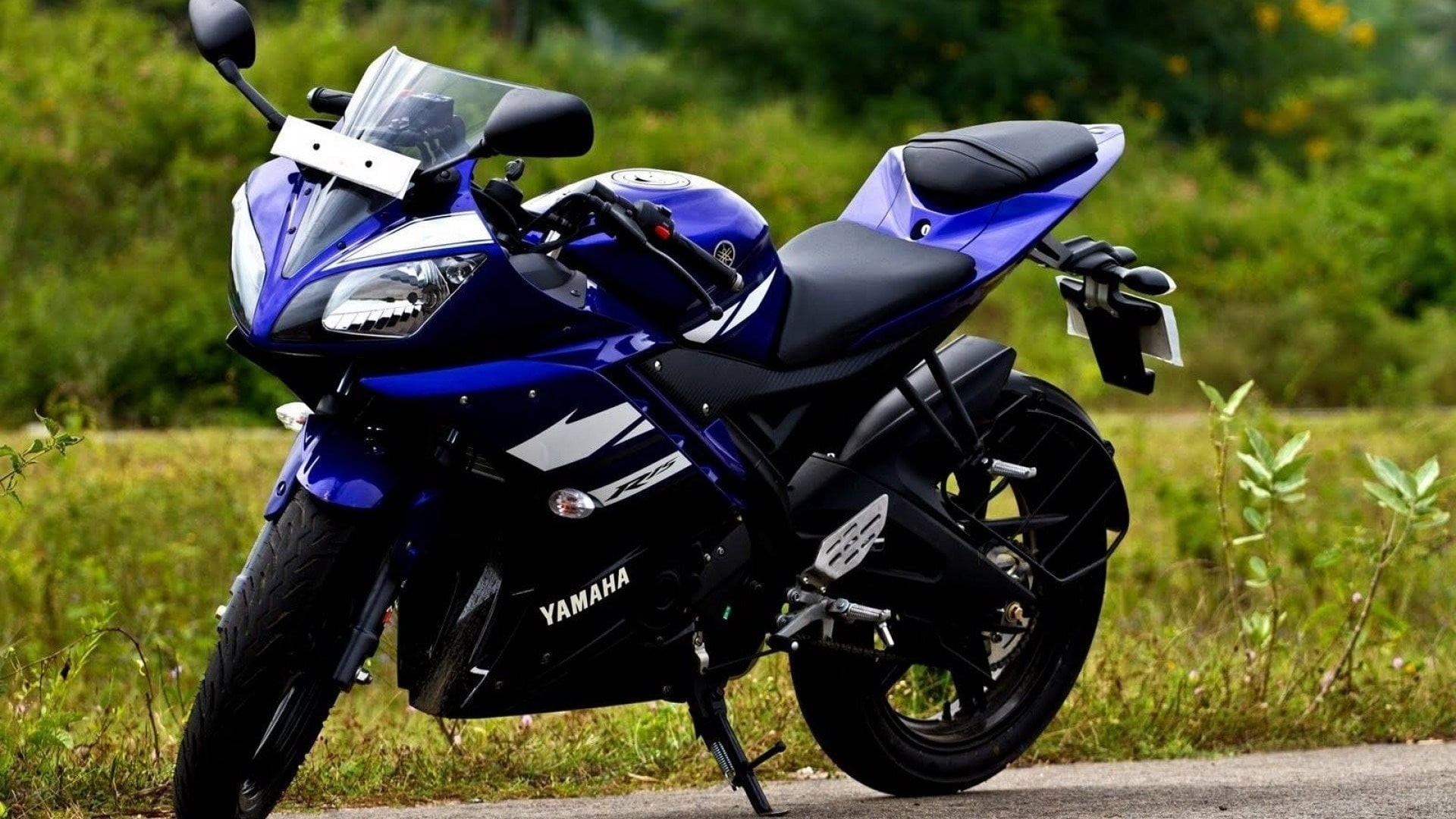 extreme sports, riding, Motorcycle, focus on foreground, land, Vehicle, mode of transportation, sport, grass, plant, nature, 1080P, Yamaha YZF-R15, day, HD Wallpaper