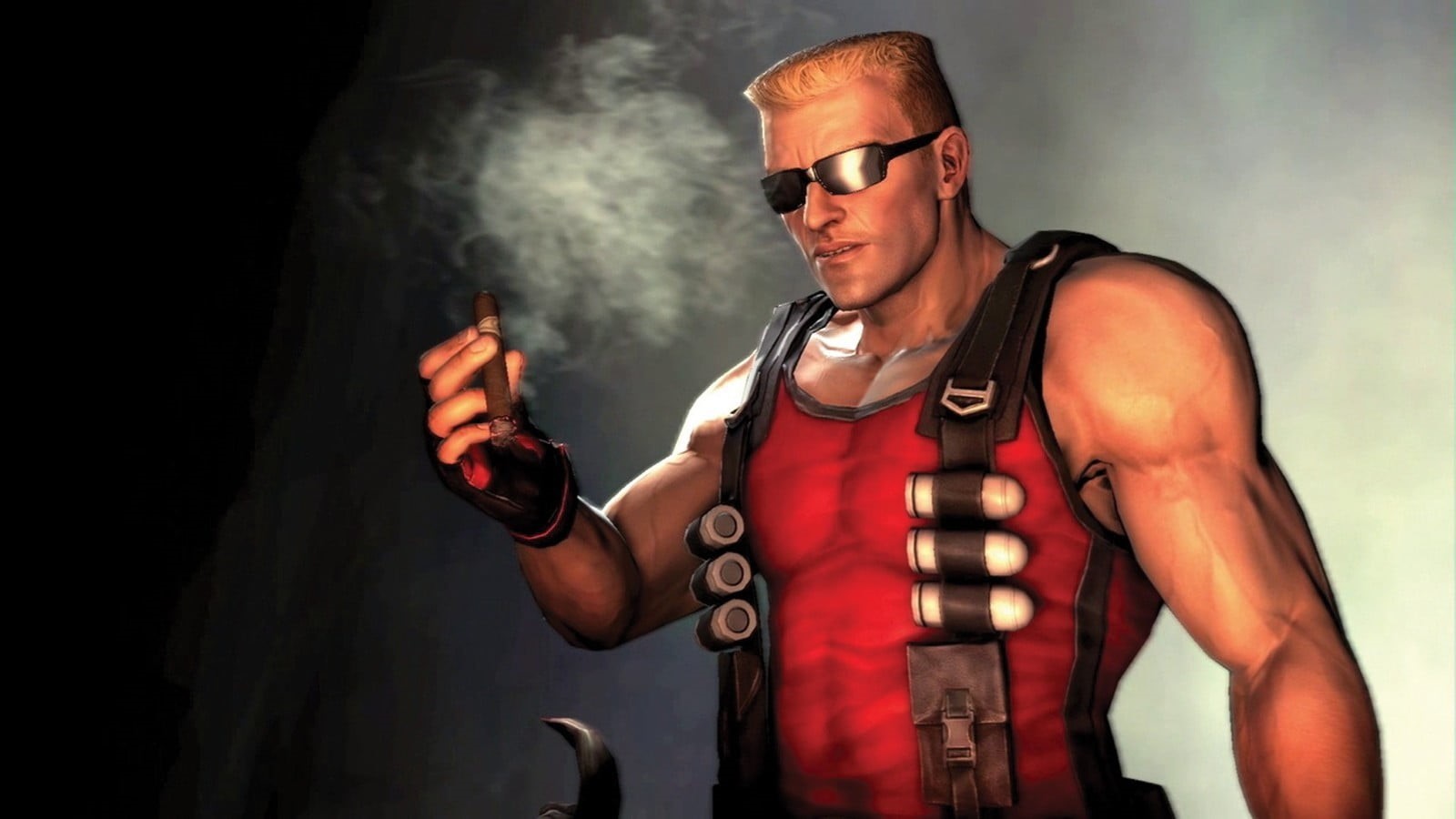 glasses, adult, music, gun, aggression, indoors, front view, men, musician, fashion, clothing, black, action, sunglasses, holding, figure, eyeglasses, red, HD Wallpaper