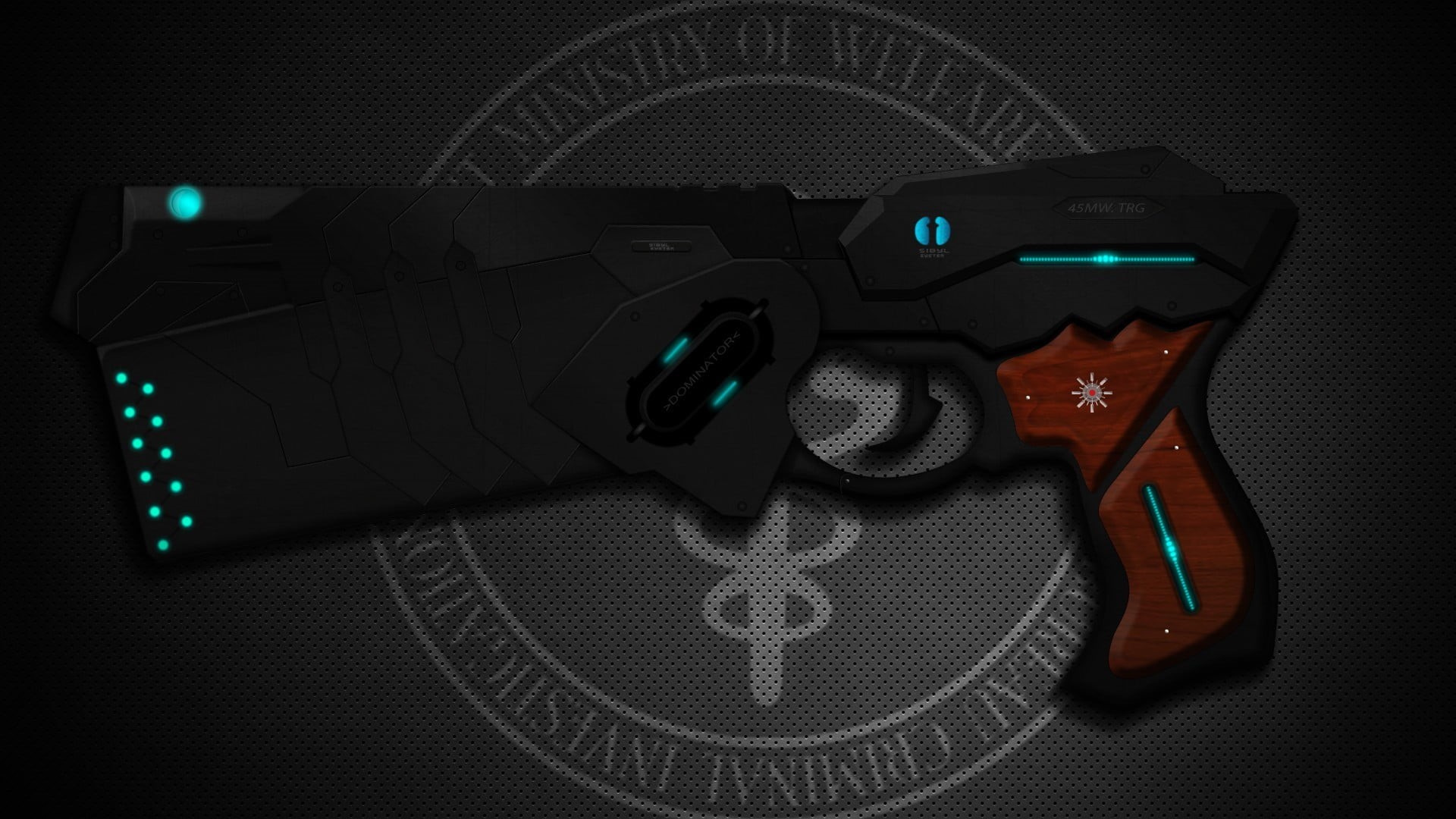 weapon, toy, directly above, 1080P, healthcare and medicine, Psycho-Pass, black, personal accessory, close-up, fashion, single object, no people, orange, HD Wallpaper