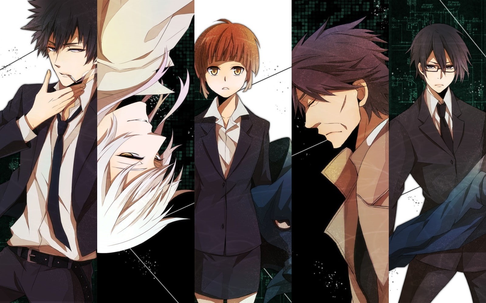 720P, human representation, outdoors, Psycho-Pass, mask, unrecognizable person, Shinya Kogami, women, lifestyles, disguise, standing, obscured face, front view, HD Wallpaper