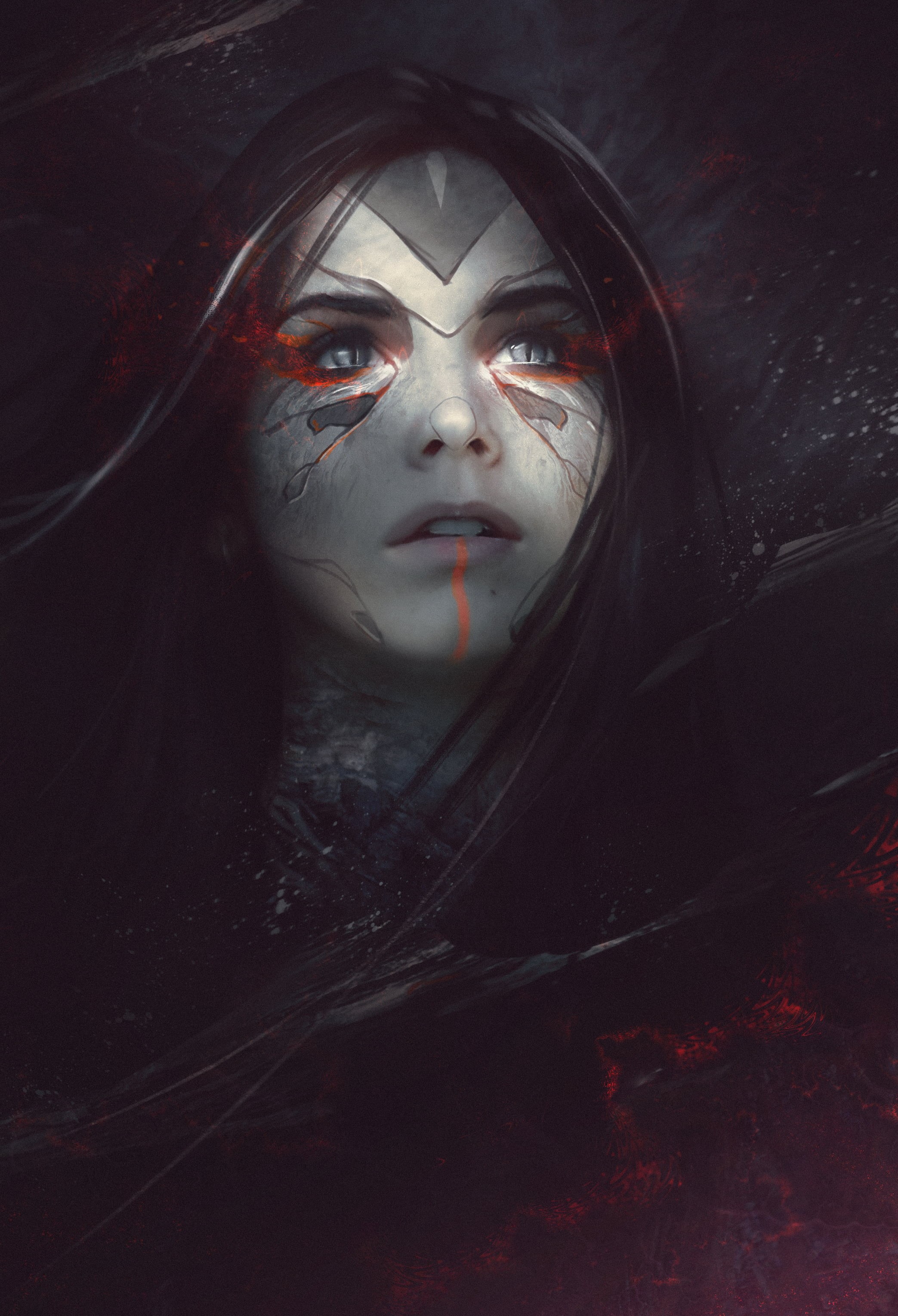 woman, witch, females, evil, fear, demon - fictional character, mystery, young adult, looking at camera, portrait, The Elder Scrolls V: Skyrim, celebration, Phone HD Wallpaper