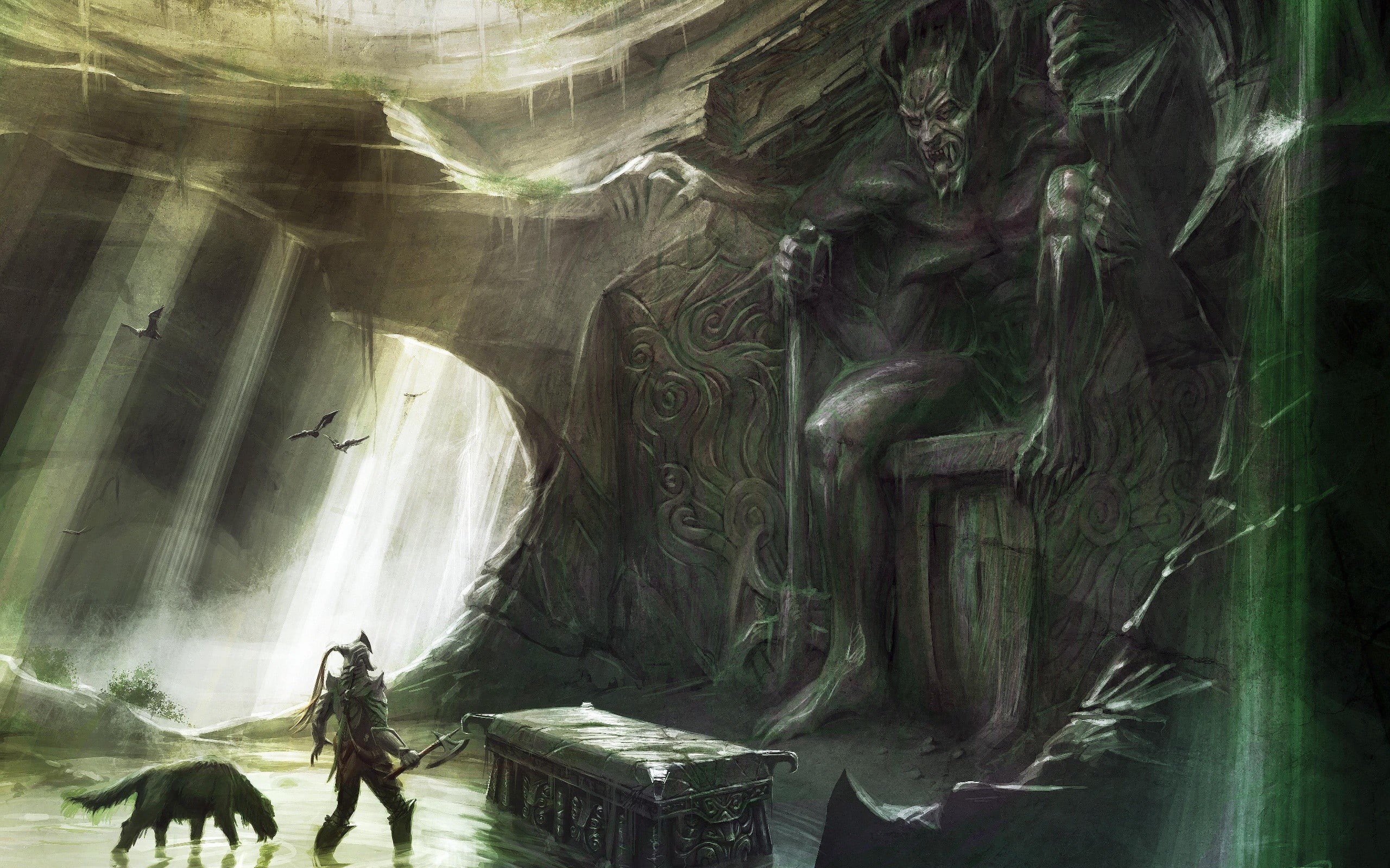 history, real people, Mehrunes Dagon, statue, architecture, people, video games, front, standing, art and craft, craft, religion, sculpture, representation, HD Wallpaper