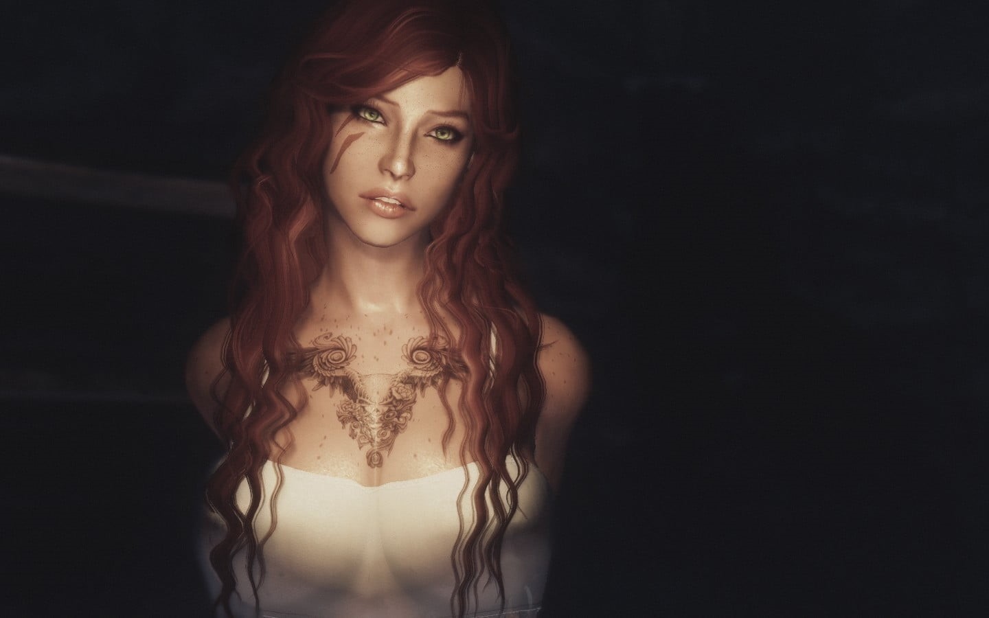 young adult, 720P, hair, portrait, white, d, long hair, adult, The Elder Scrolls V: Skyrim, beautiful people, hairstyle, copy space, one person, fashion, HD Wallpaper