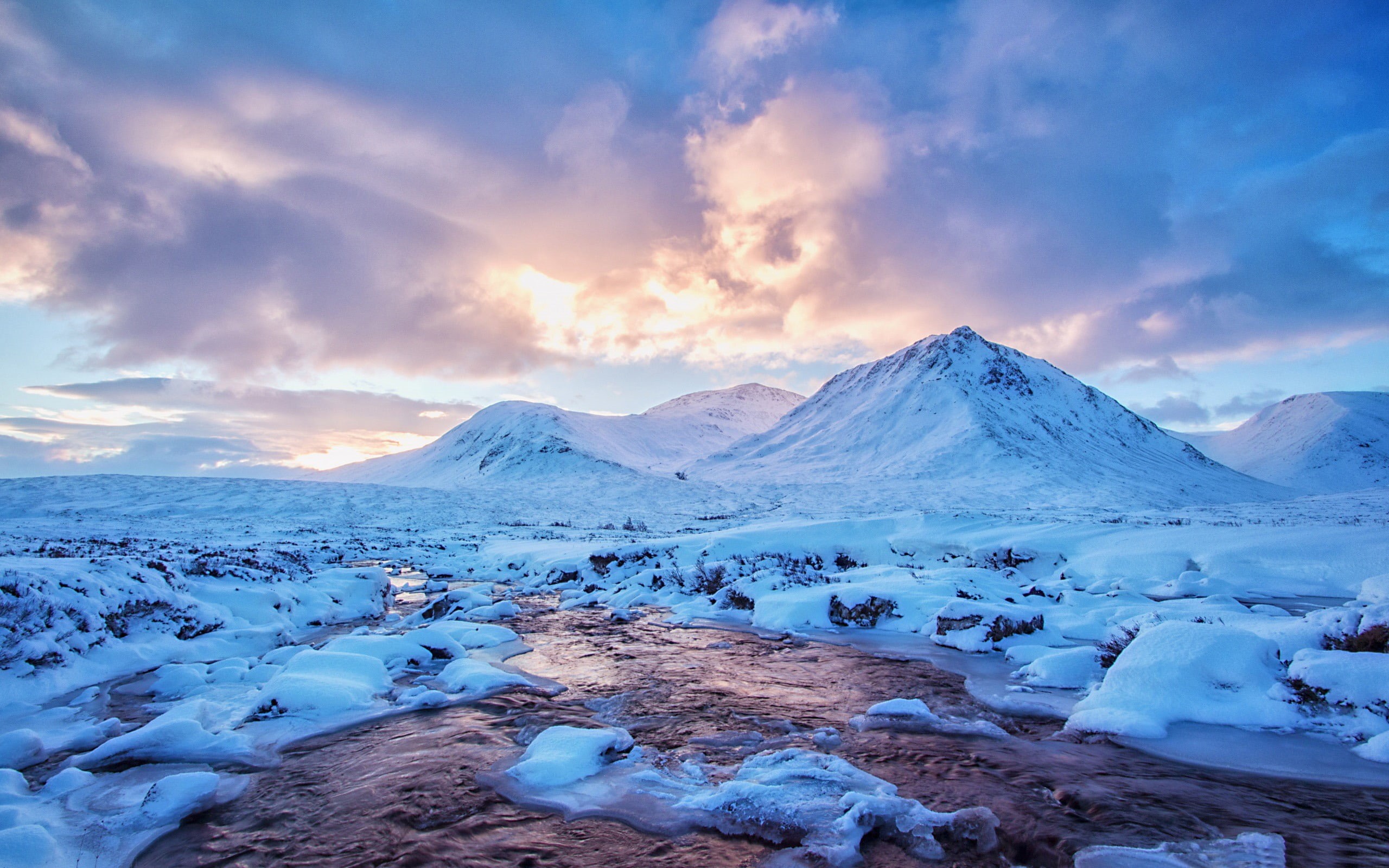  beauty in nature, highlands, scenics - nature, glacier, winter, water, mountain, snow, 2K, cloud - sky, covered, ice, tranquility, landscape, HD Wallpaper