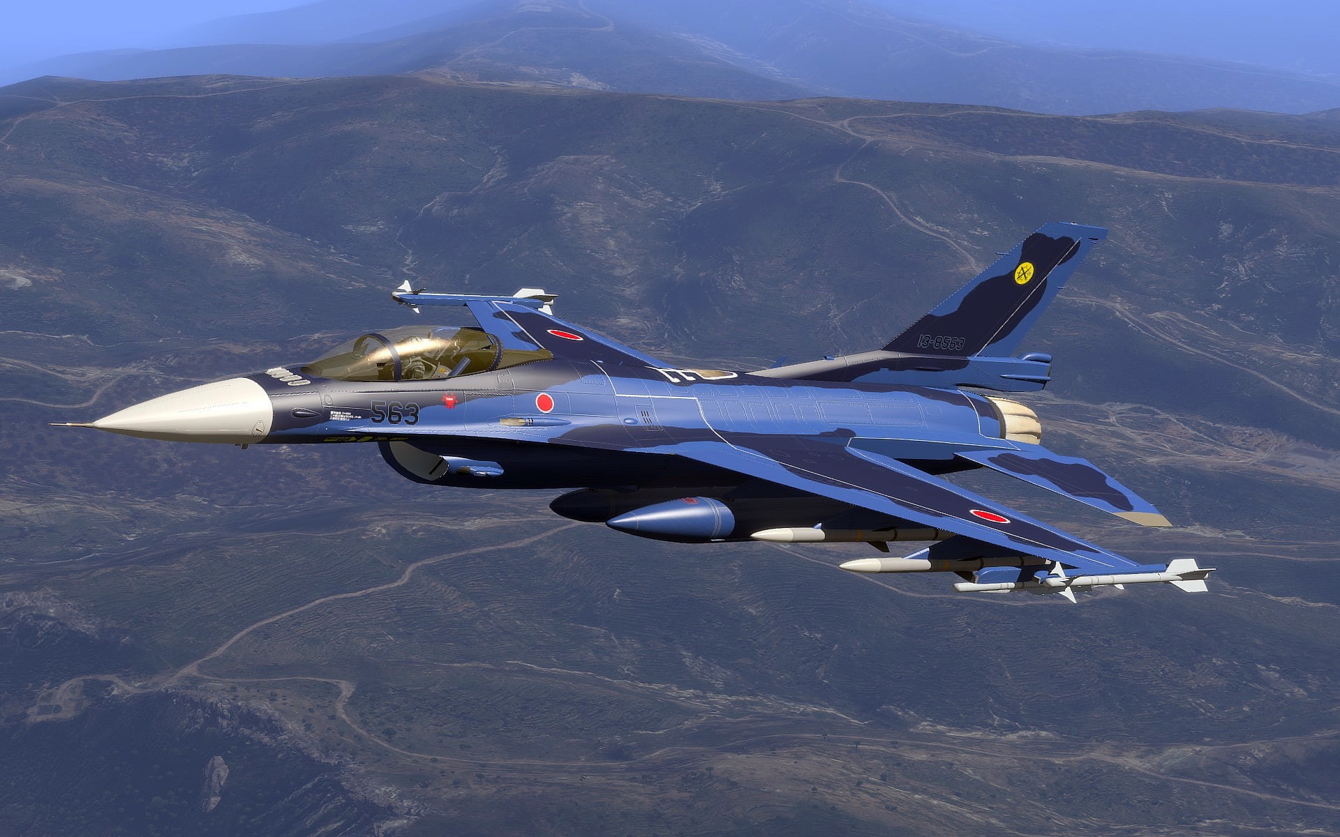 Mitsubishi F-2, warplanes, 1080P, Japan Air Self-Defense Force, HD Wallpaper