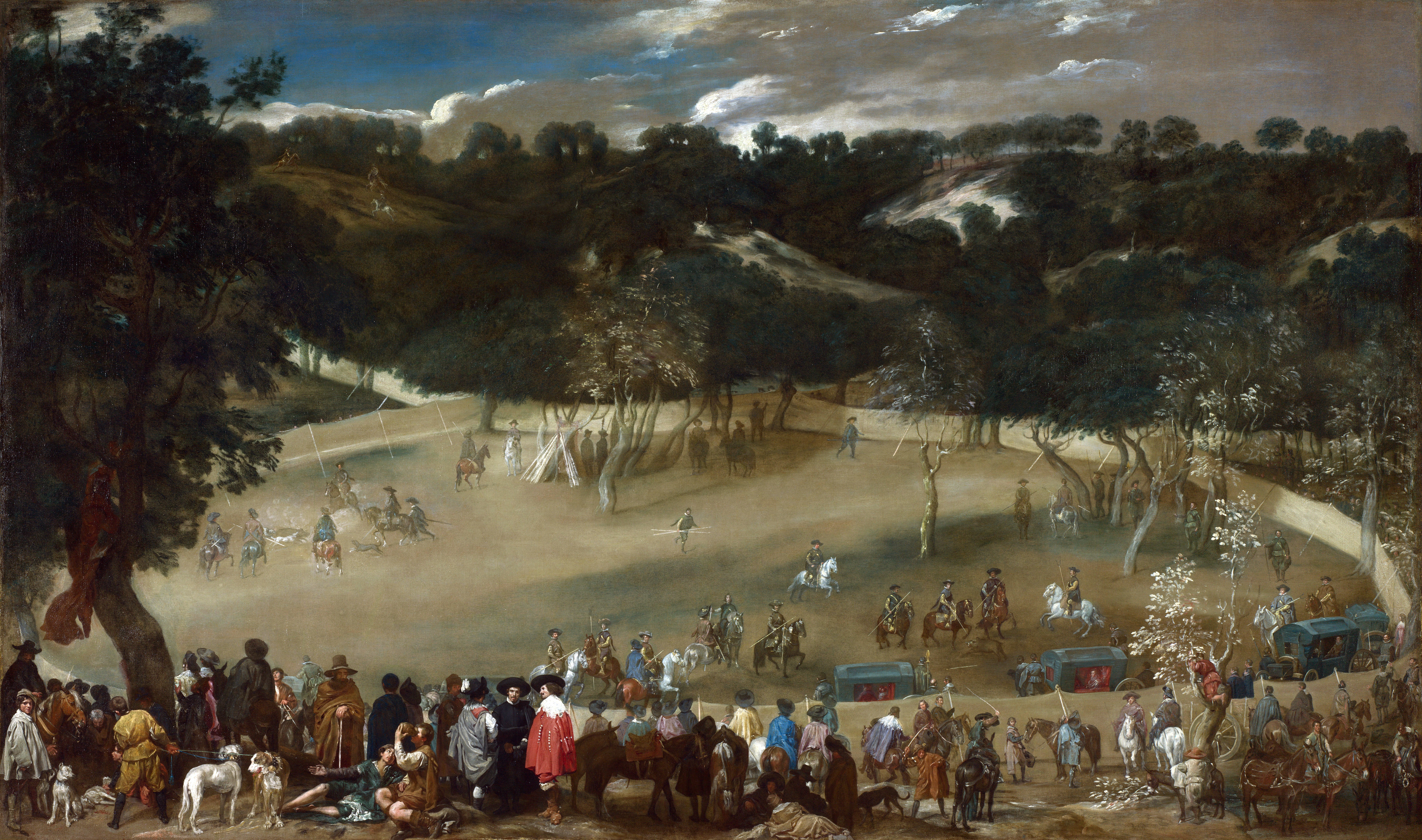 picture, Philip IV Hunting wild Boar, Diego Velazquez, 5K, landscape, genre, HD Wallpaper