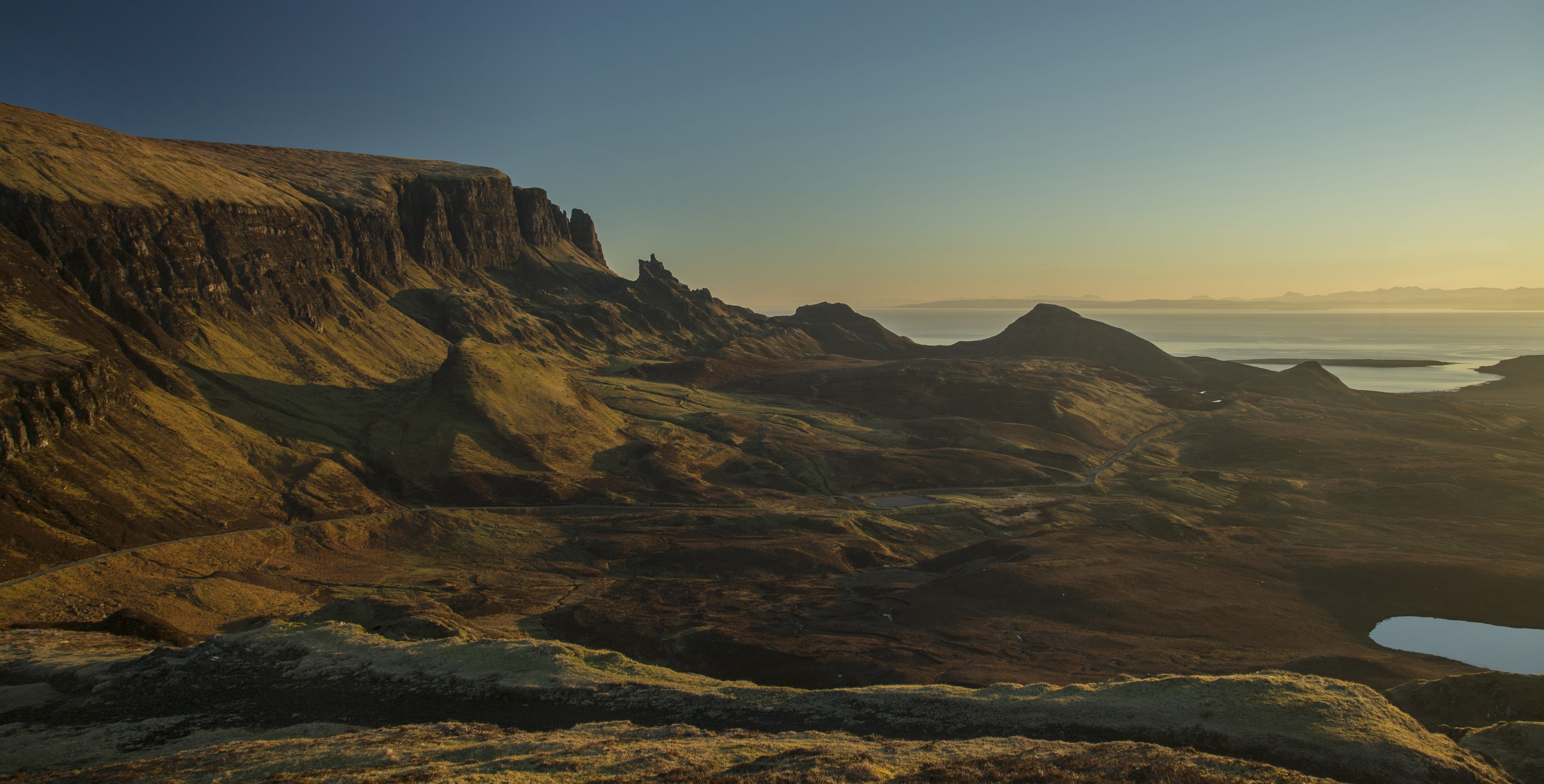 scenics - nature, formation, eroded, mountain range, solid, tranquility, rock - object, tranquil scene, henrides, outdoors, the quiraing, remote, arid climate, HD Wallpaper