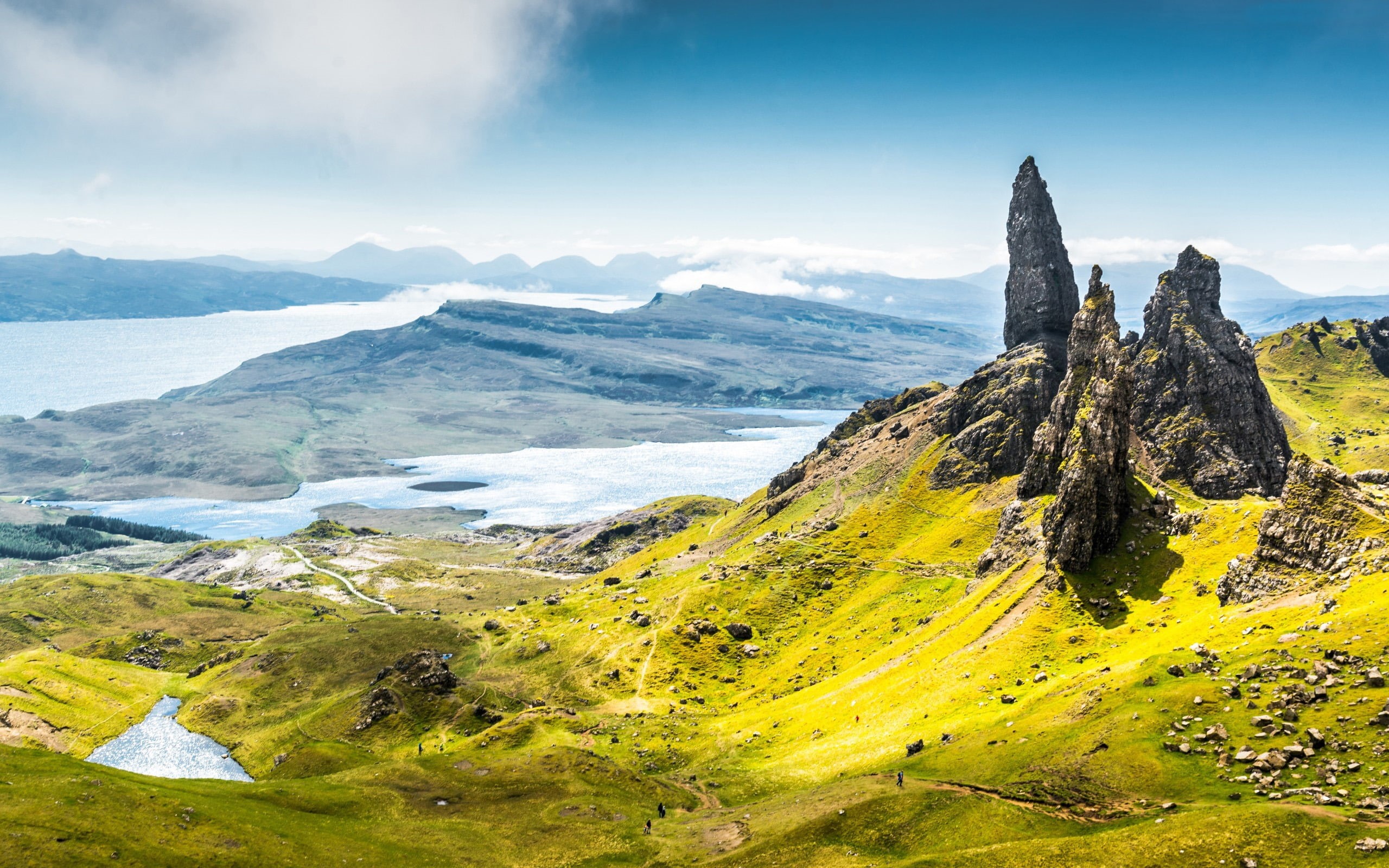 skye, high, mountain peak, land, mountain range, snow, scenics - nature, sky, tranquil scene, landscape, snowcapped mountain, nature, cold temperature, HD Wallpaper